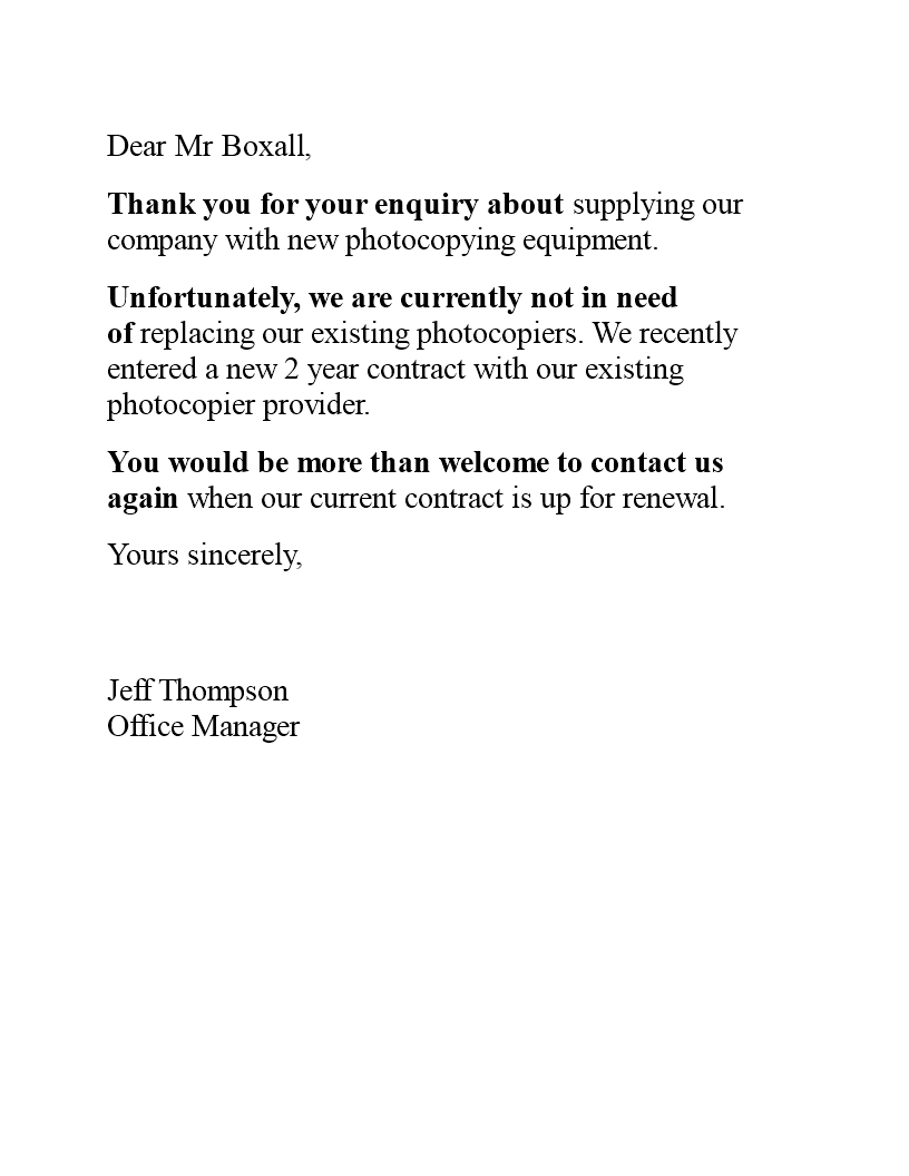 business email letter template
