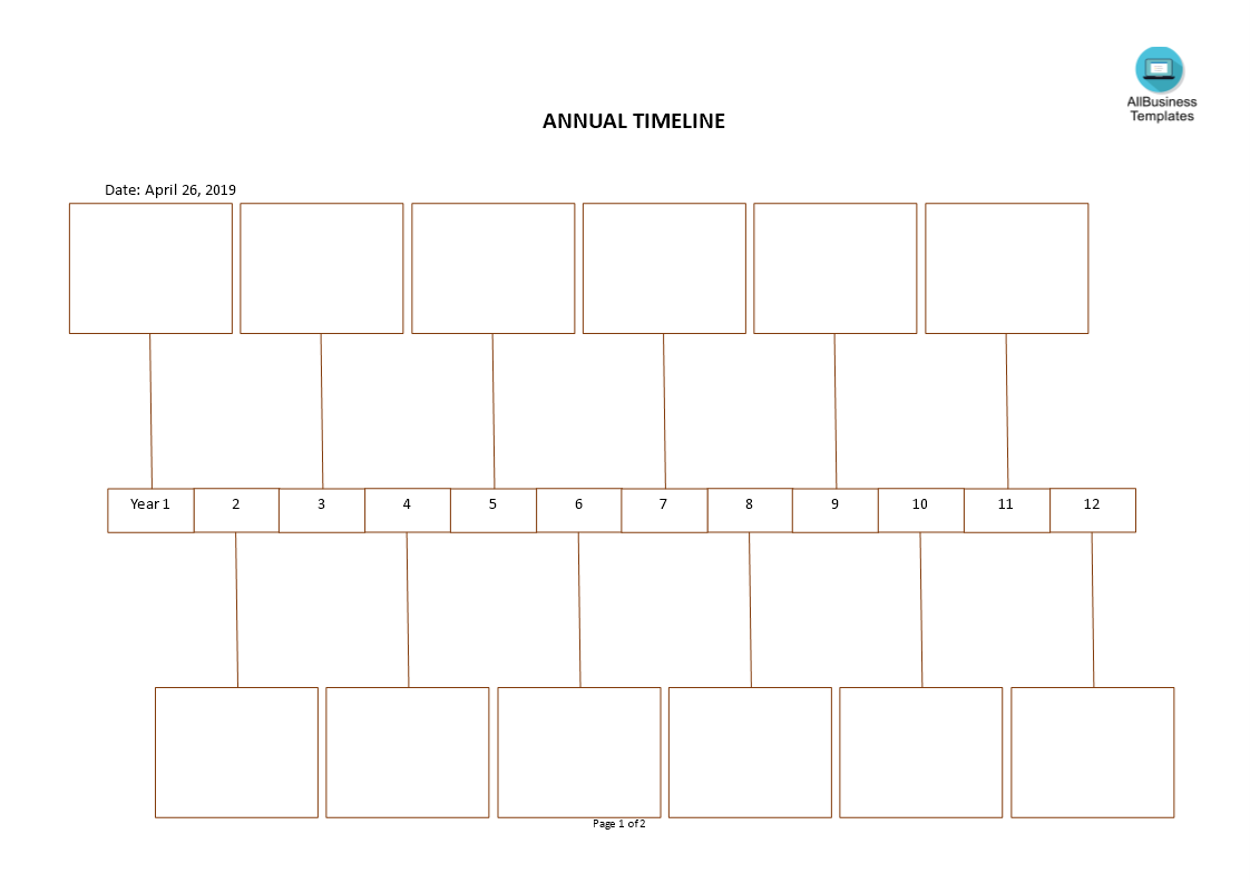 annual timeline template modèles