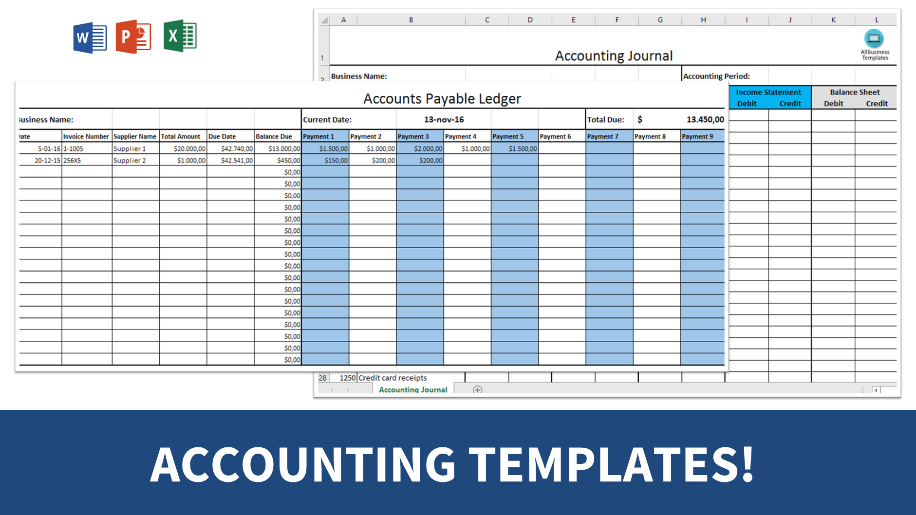 Accounting Templates