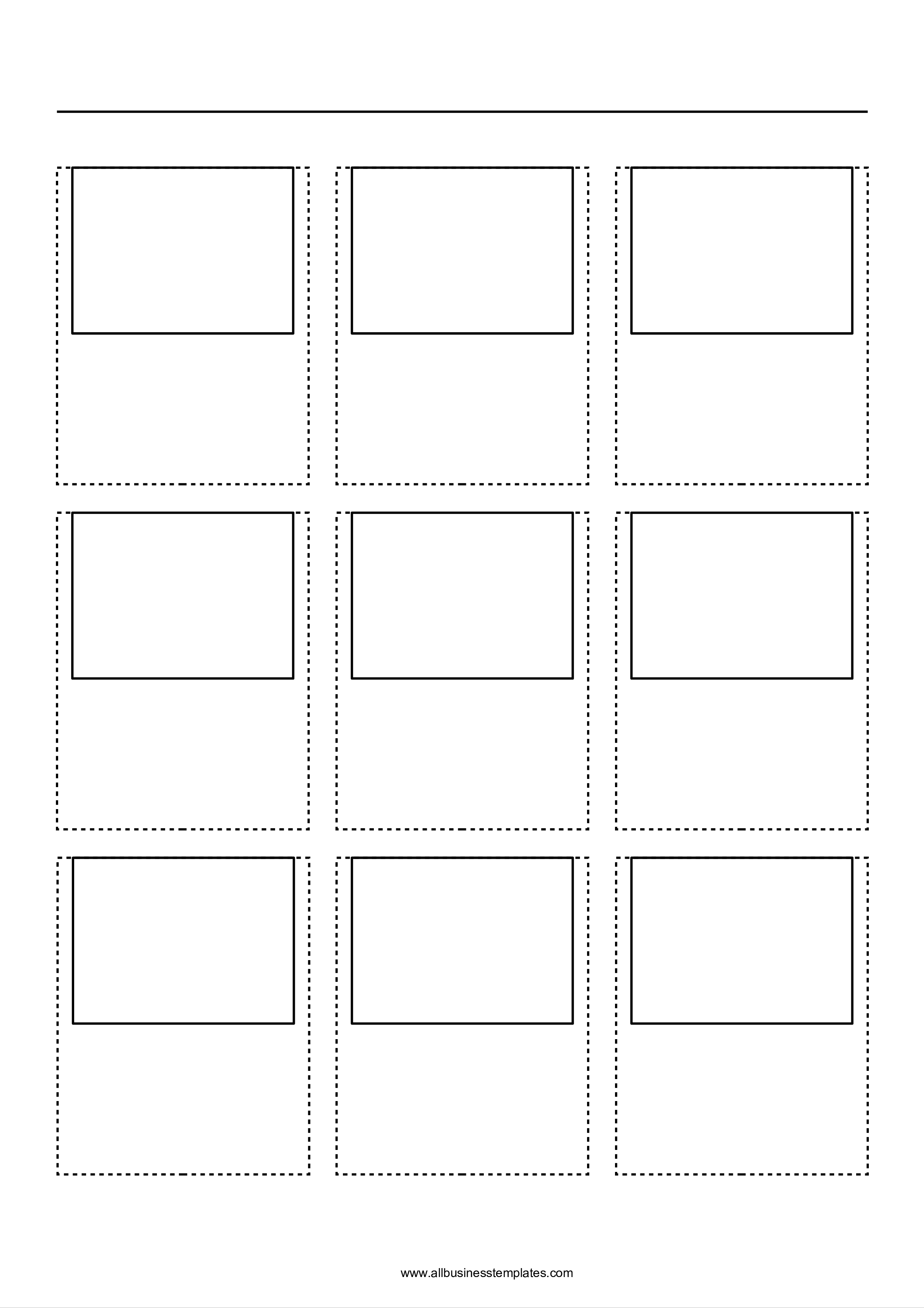 movie story board 3x3 template