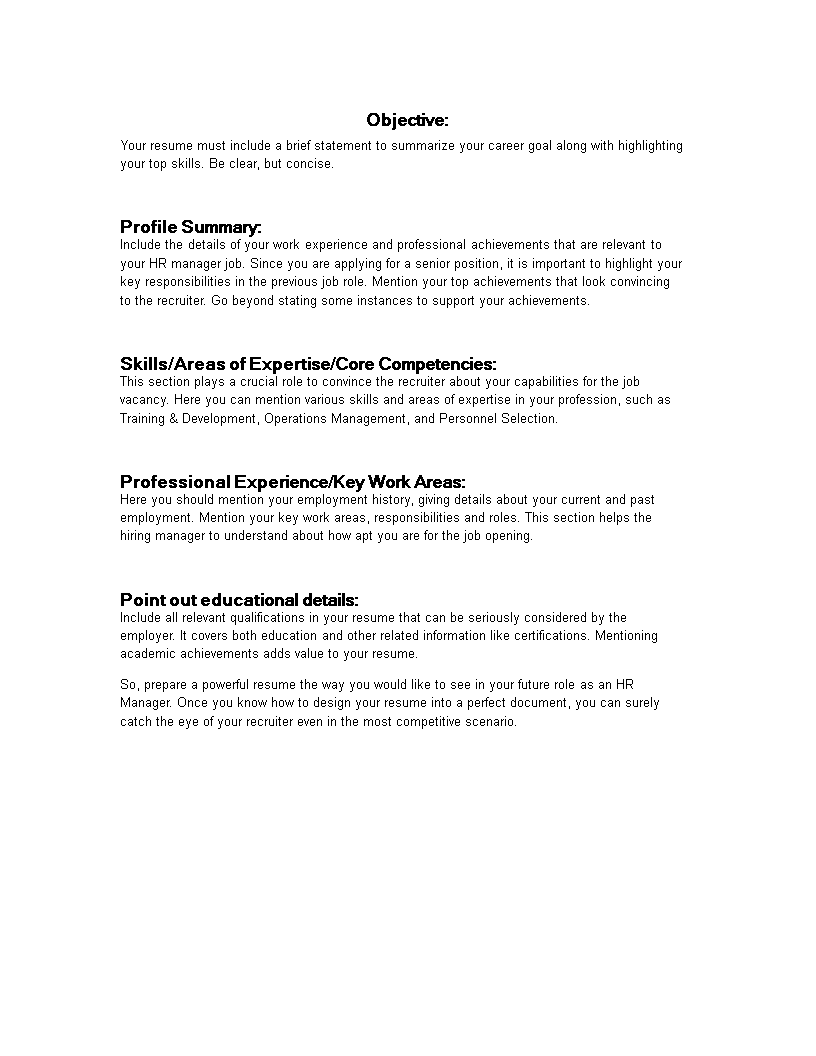 Executive Resume Word Format main image