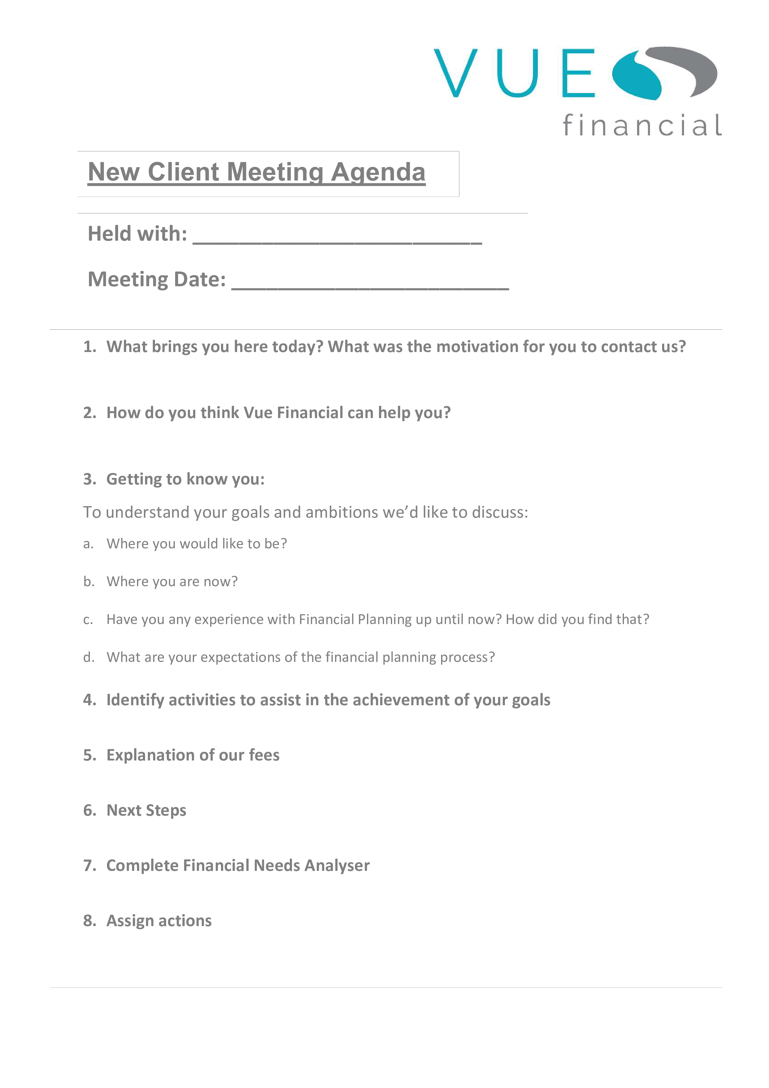 Client Meeting Agenda main image