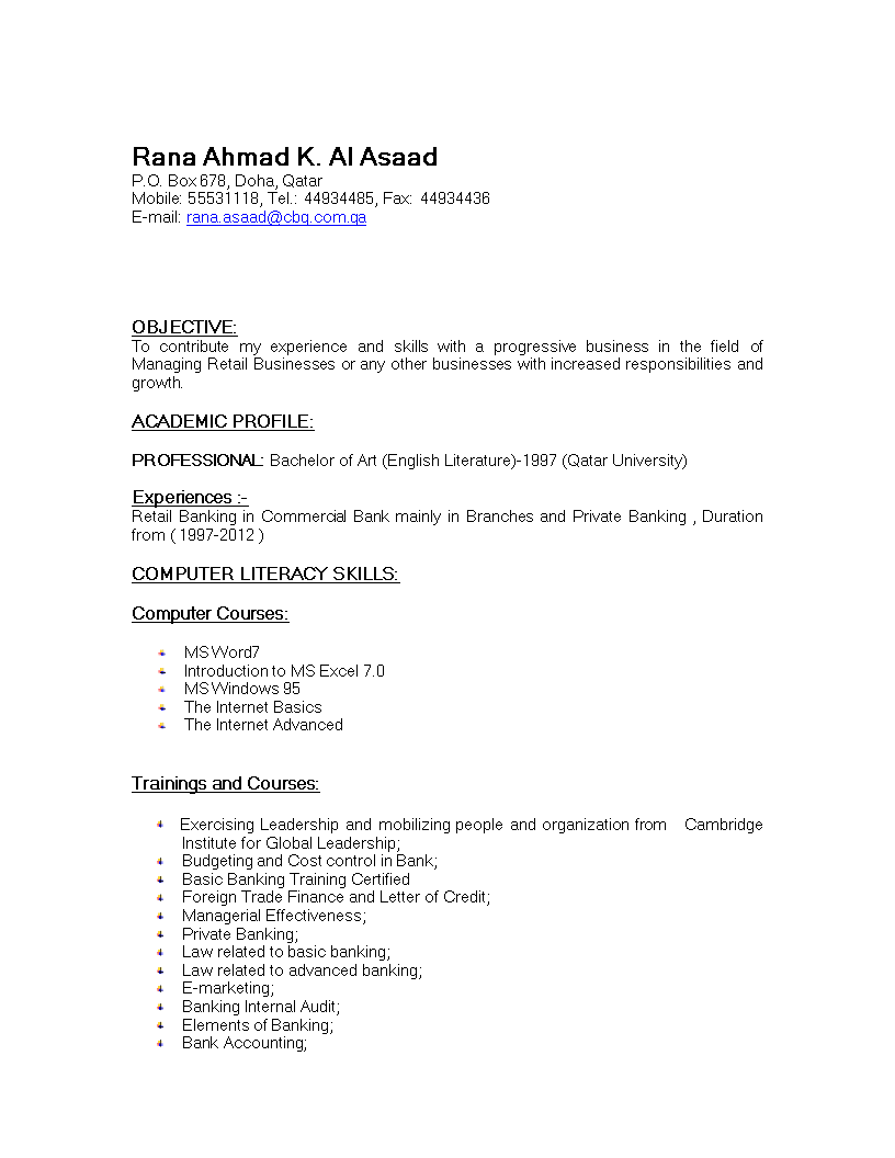 teacher resume template