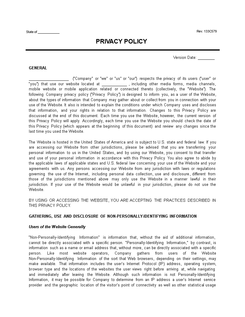 privacy policy clean plantilla imagen principal