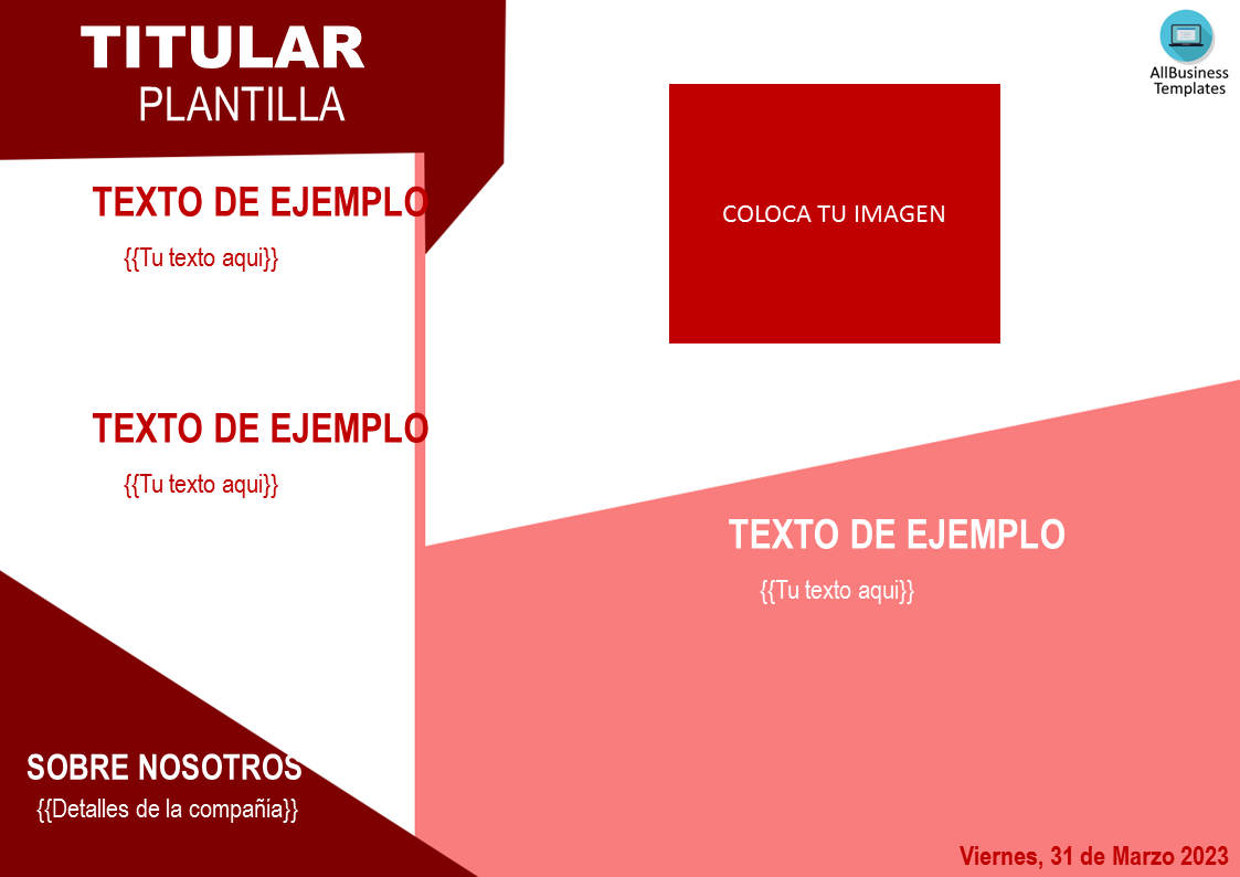 volante informativo template