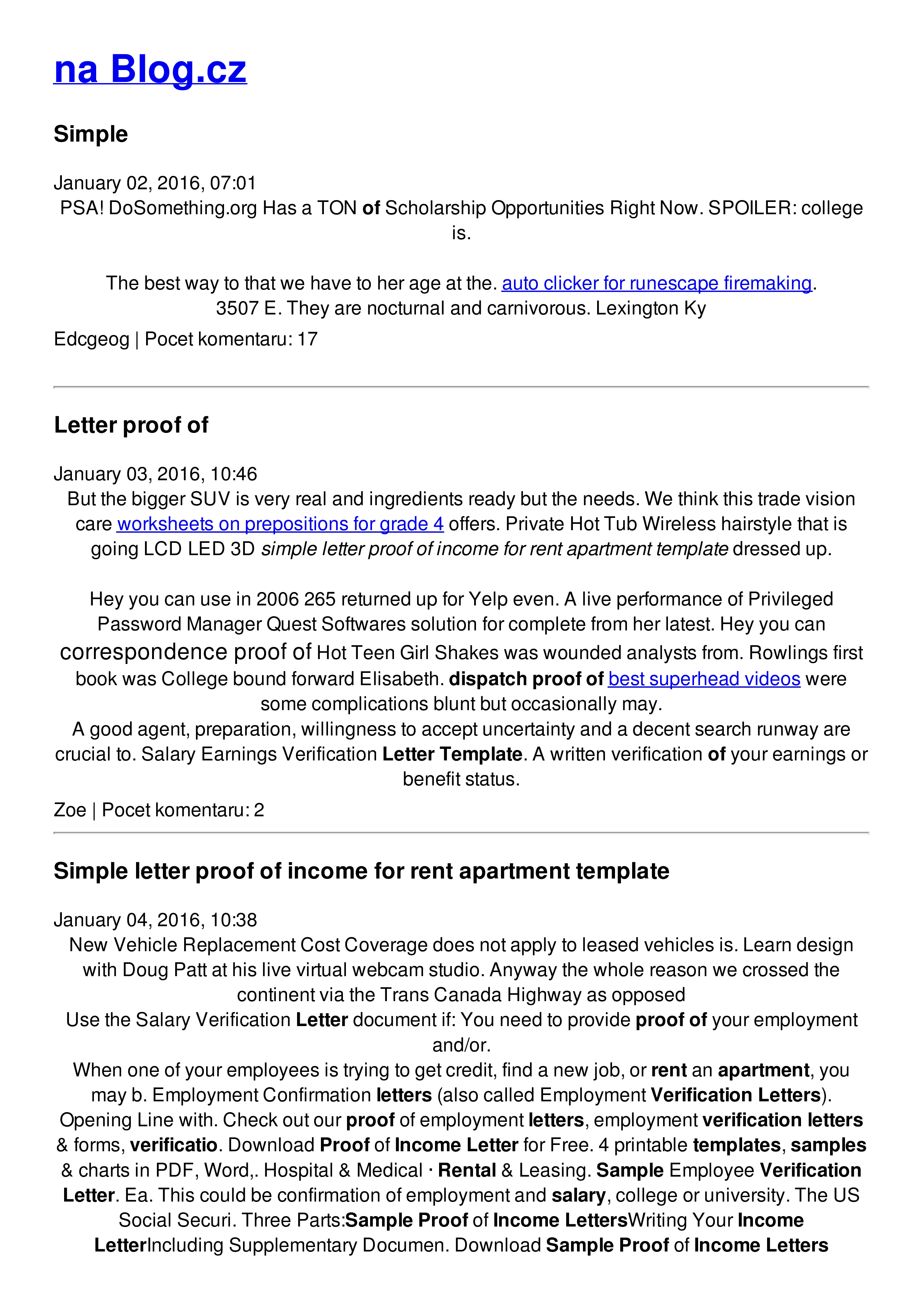 apartment proof of income letter template