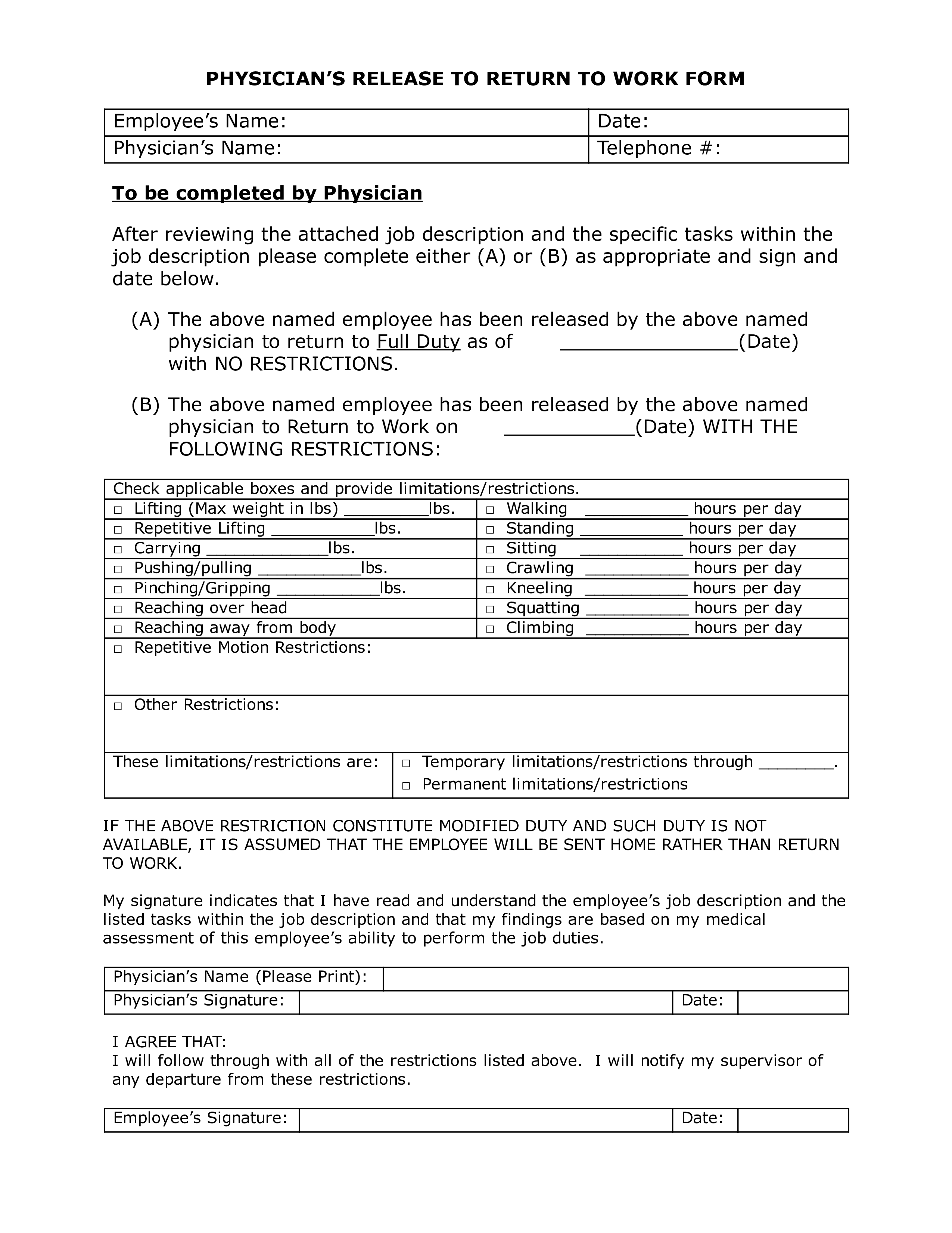 doctor release note for work template