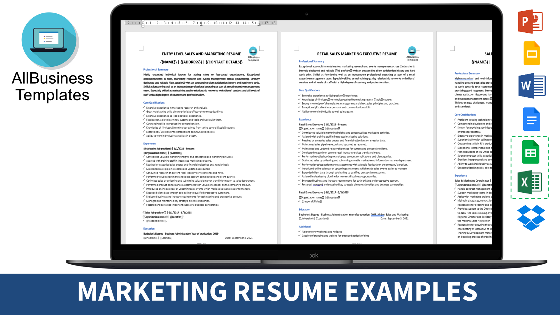 Entry Level Sales Representative Resume Templates at