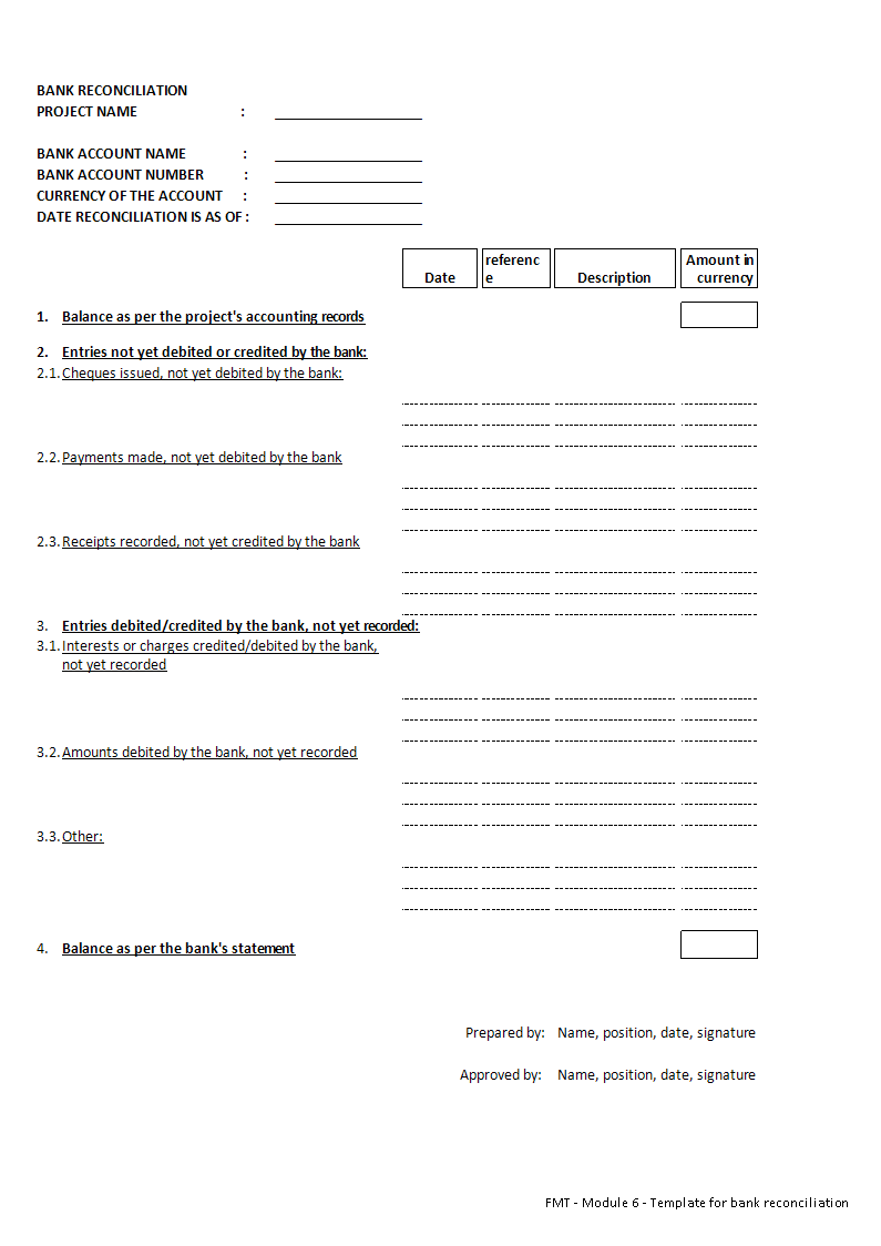 bank reconciliation template sheet in excel plantilla imagen principal