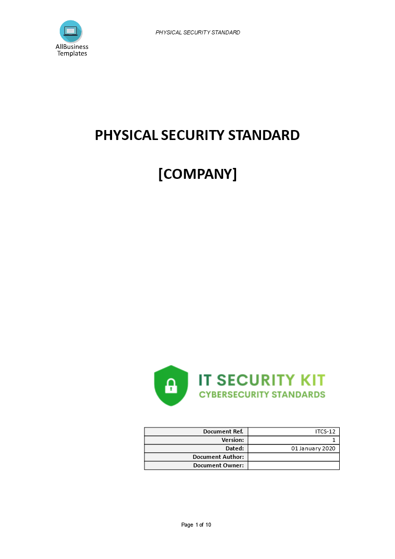 Physical Security IT Standard main image