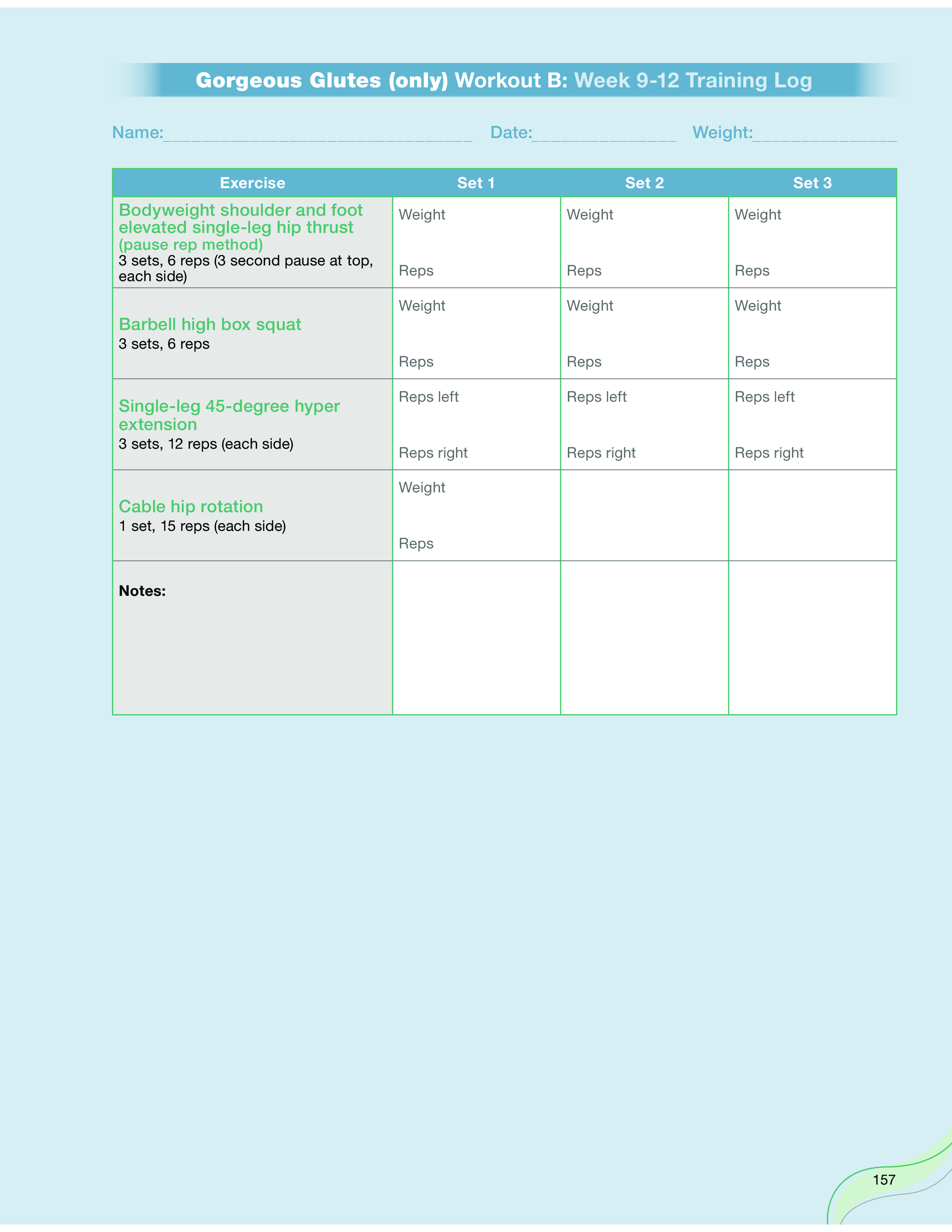Weightlifting Workout Log | Templates at allbusinesstemplates.com