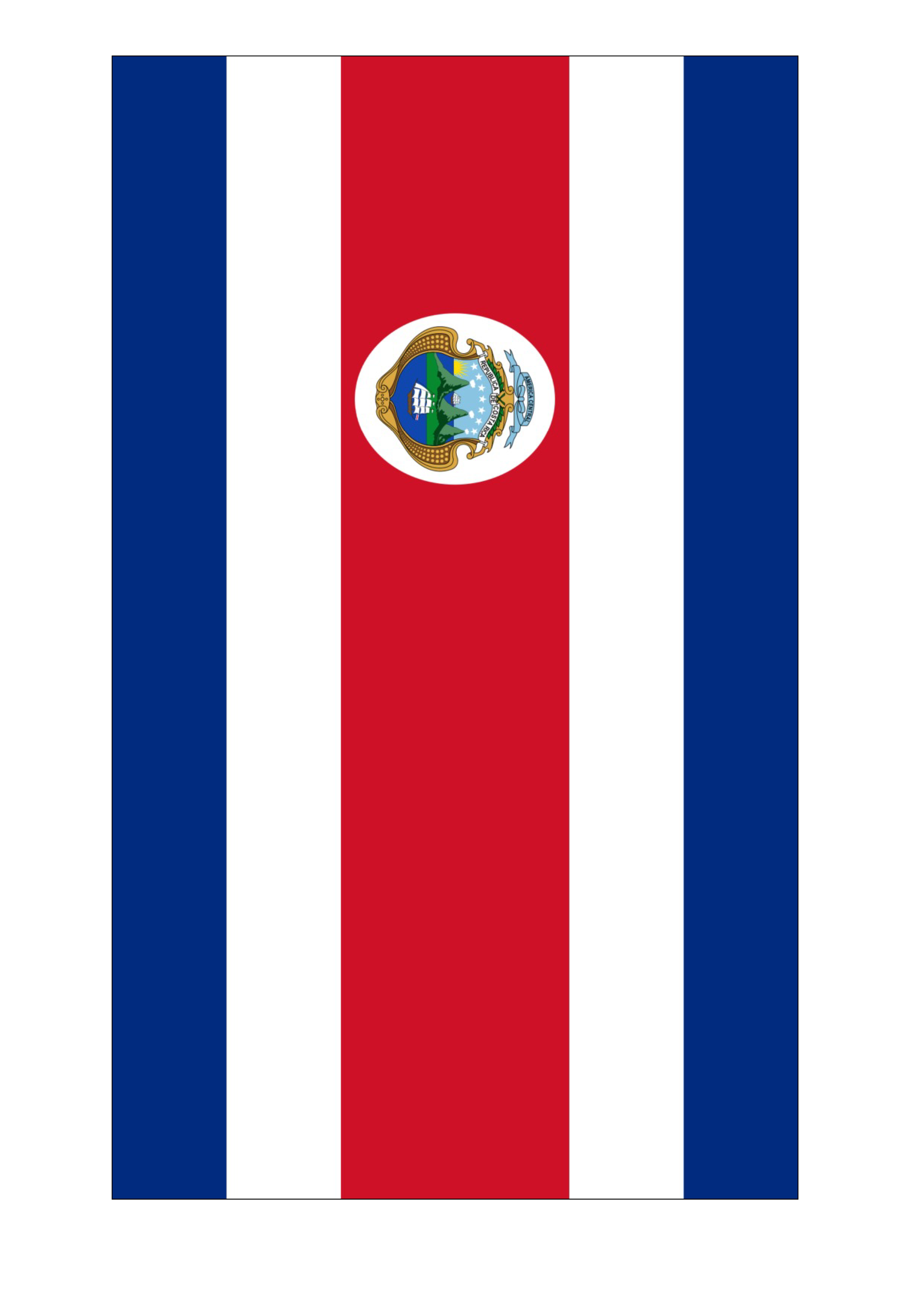 Costa Rica Flag 模板
