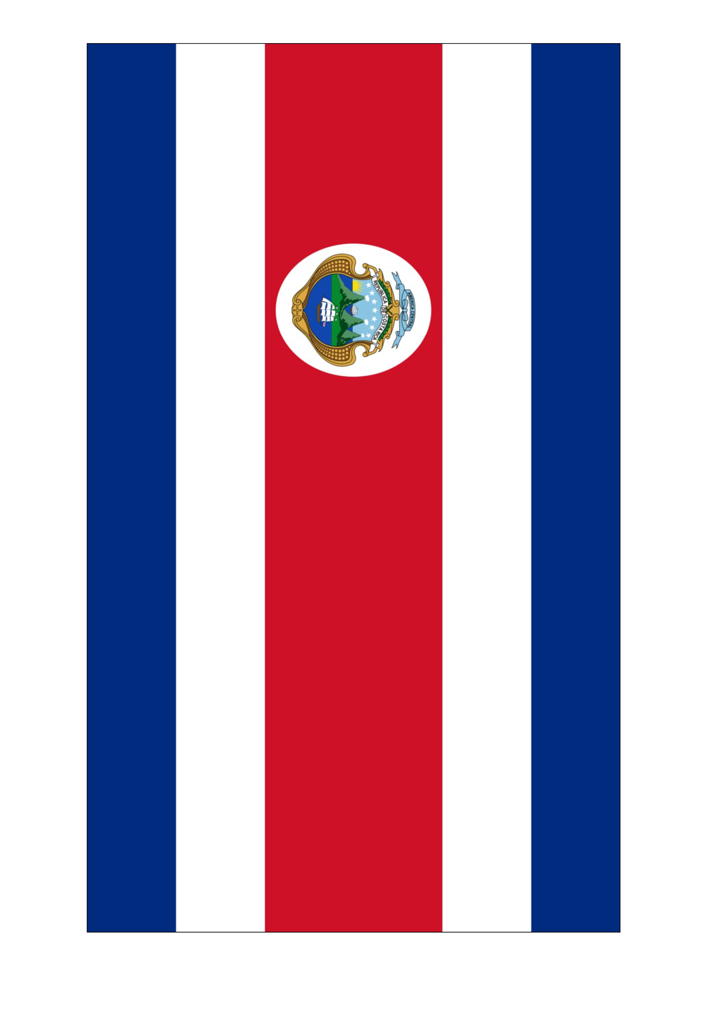 costa rica flag template