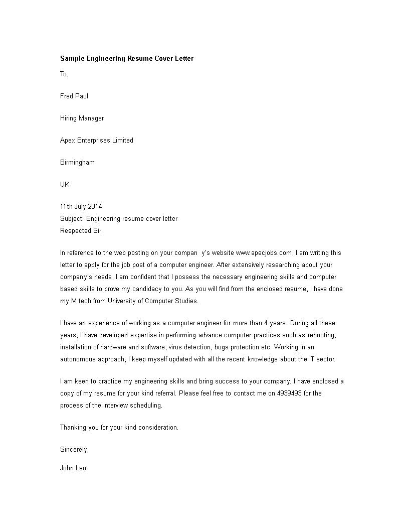 Technical Cover Letter Software Engineer from www.allbusinesstemplates.com