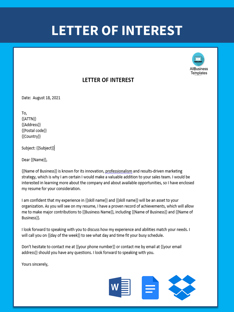 cover letter to show interest in a company