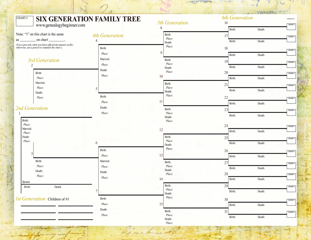 generation family tree voorbeeld afbeelding 