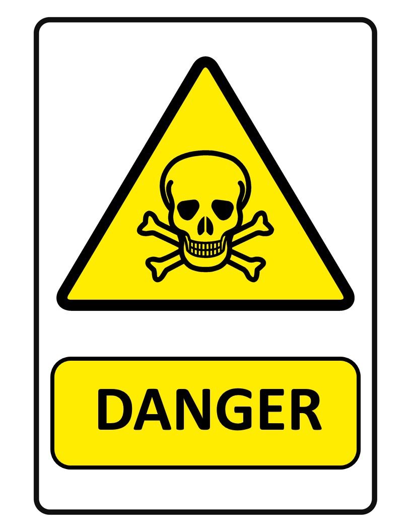 danger sign template modèles