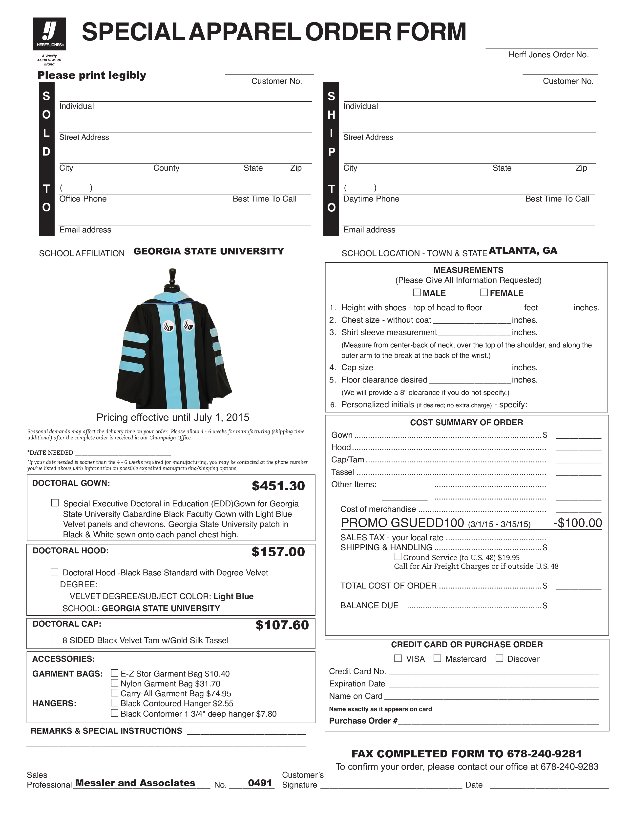 university edd order form plantilla imagen principal