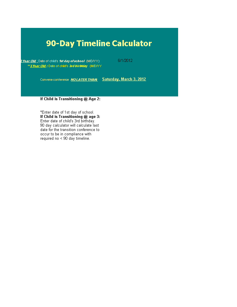 timeline calendar template