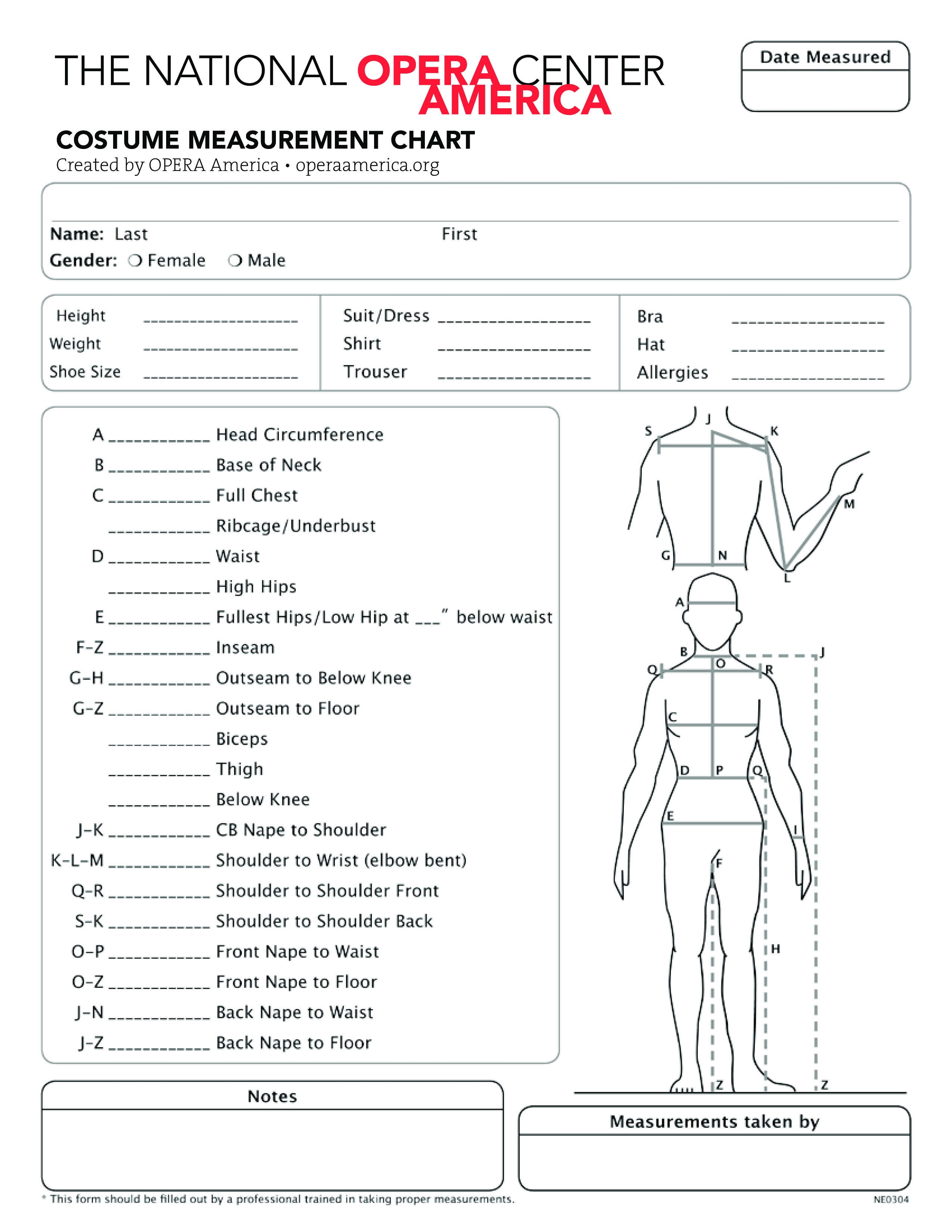 costume measurement voorbeeld afbeelding 