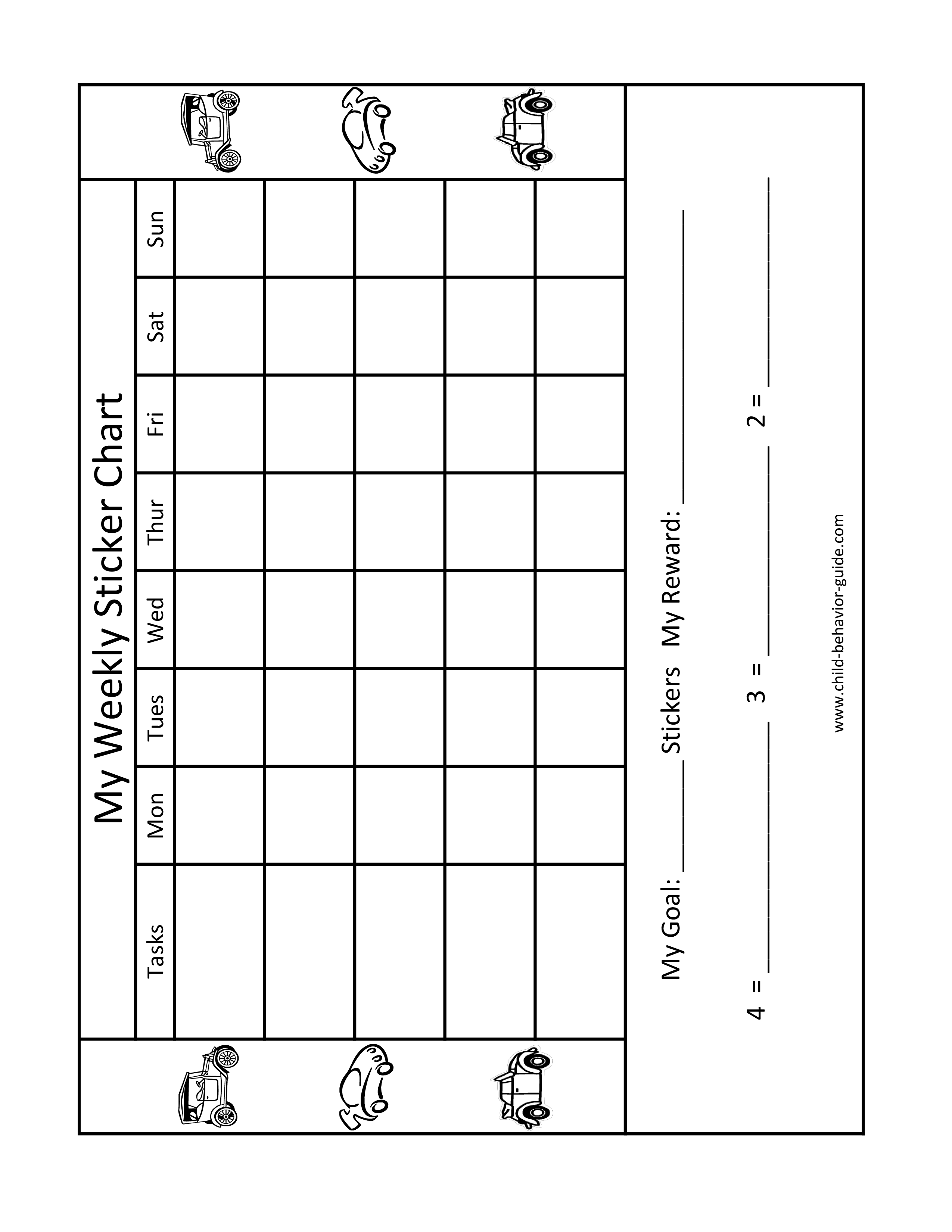 Weekly Behavior Chart