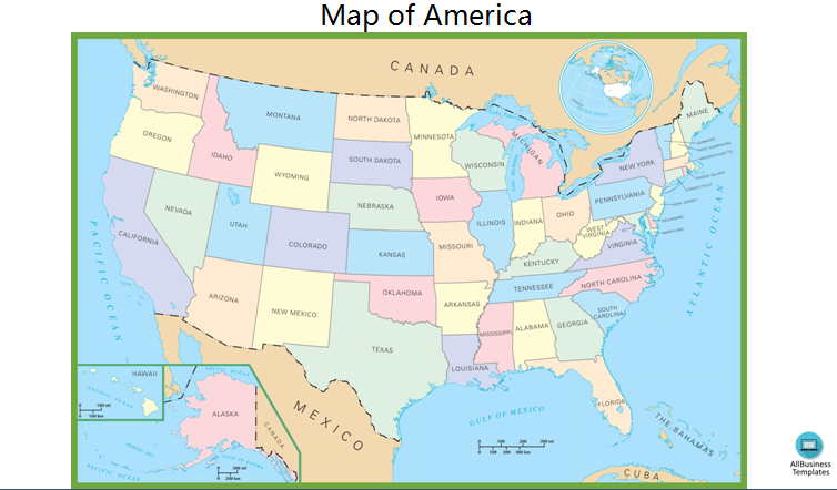 map of america outline template