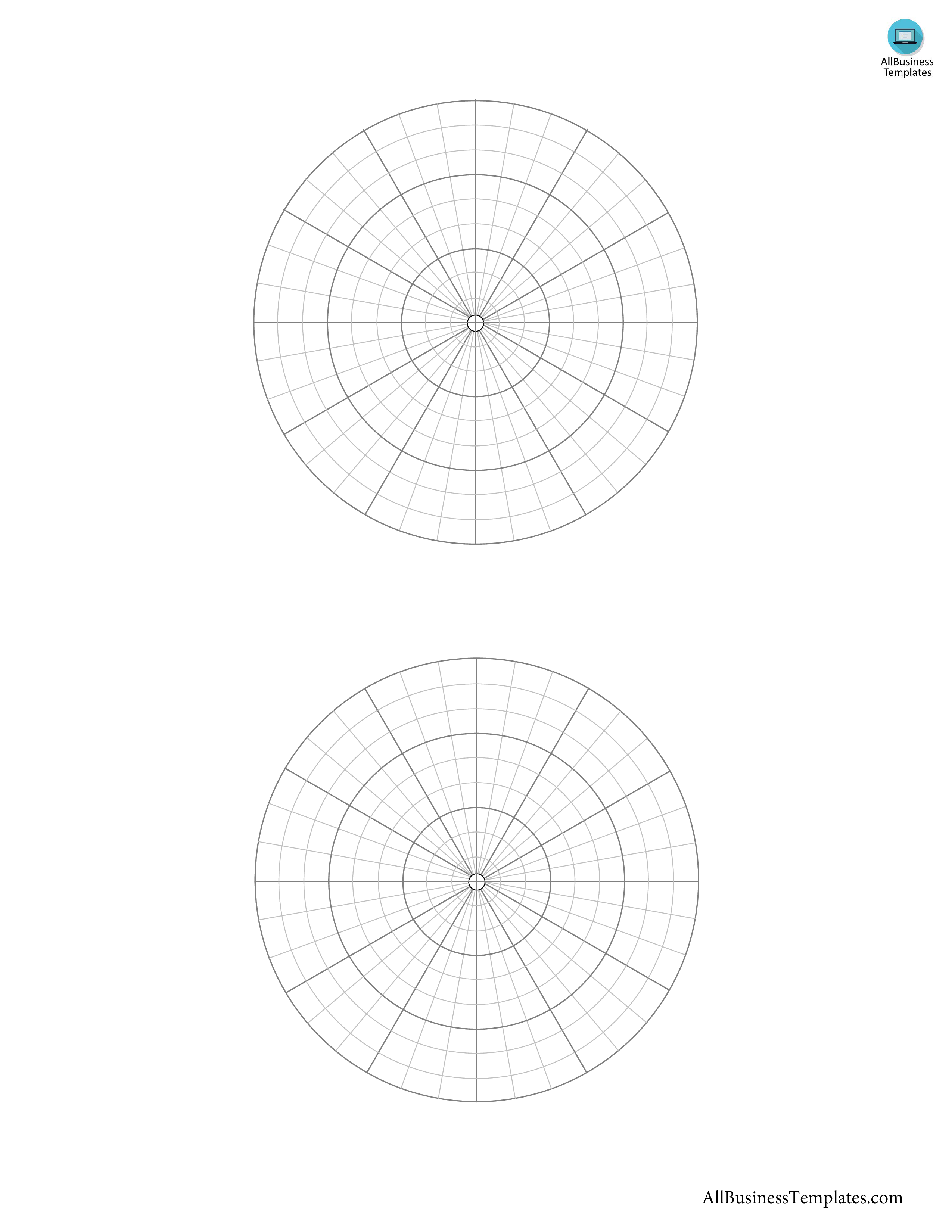 printable polar coordinate graph paper voorbeeld afbeelding 
