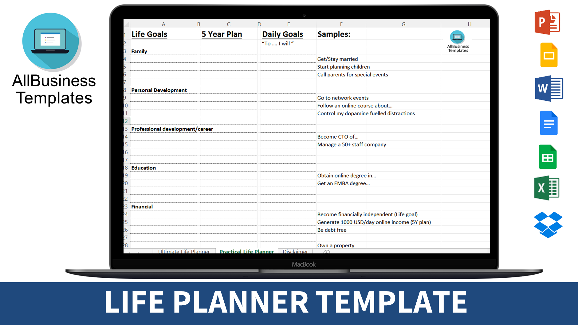 life planner voorbeeld afbeelding 