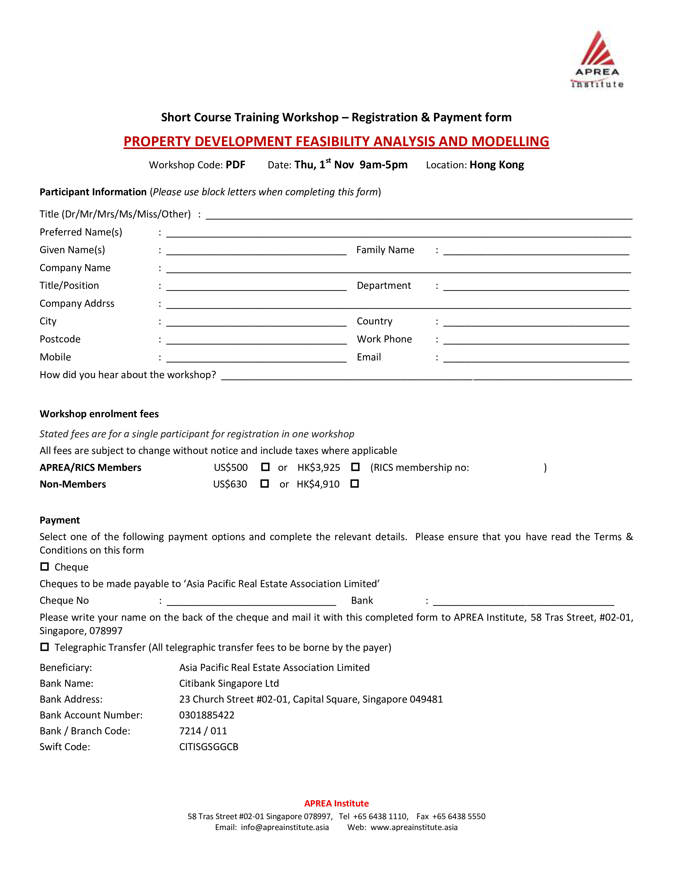 property feasibility analysis template