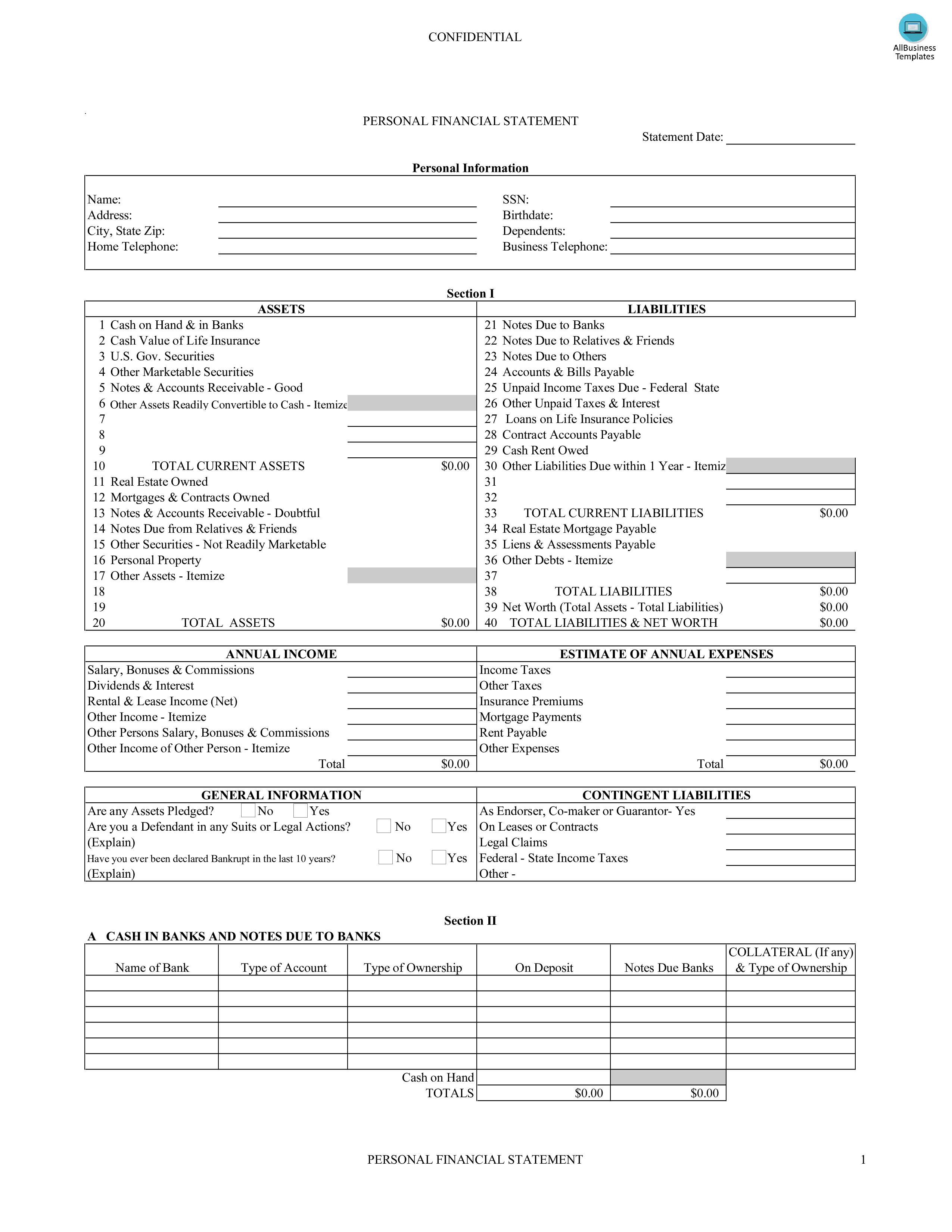 blank bank statement plantilla imagen principal