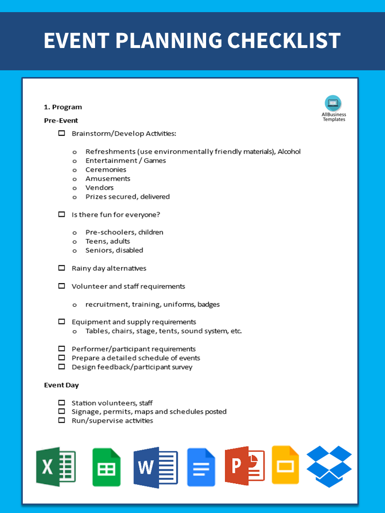 event planning checklist plantilla imagen principal