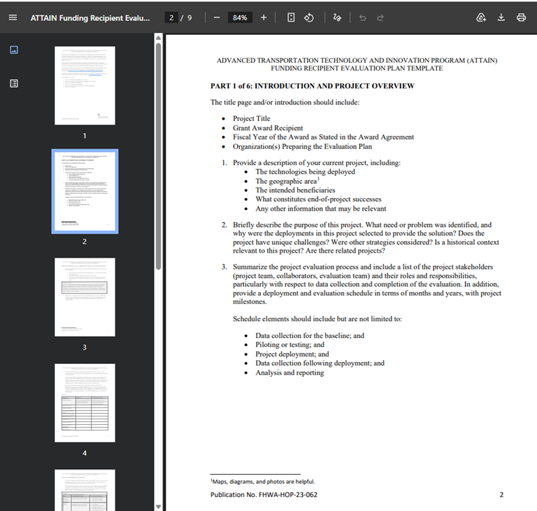 attain evaluation plan voorbeeld afbeelding 