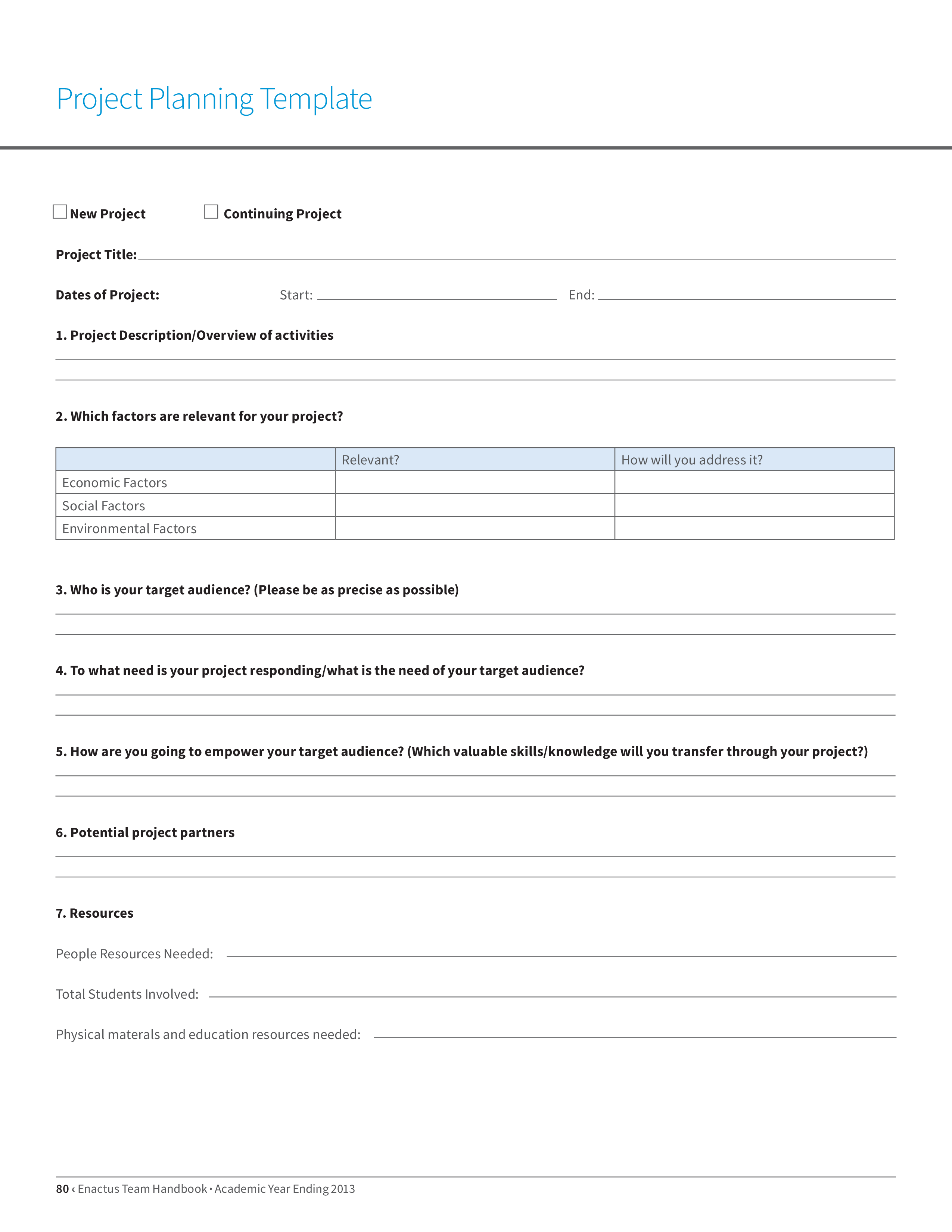 Project Planning sample main image