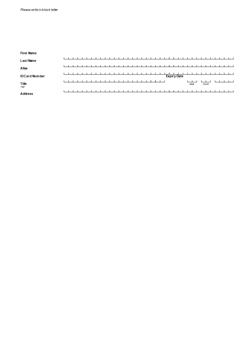 club membership registration form Hauptschablonenbild