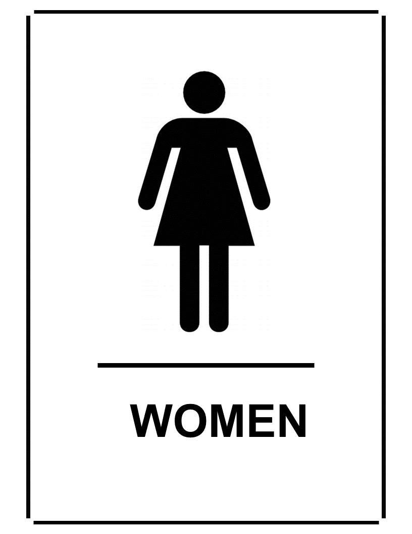 bathroom sign female voorbeeld afbeelding 