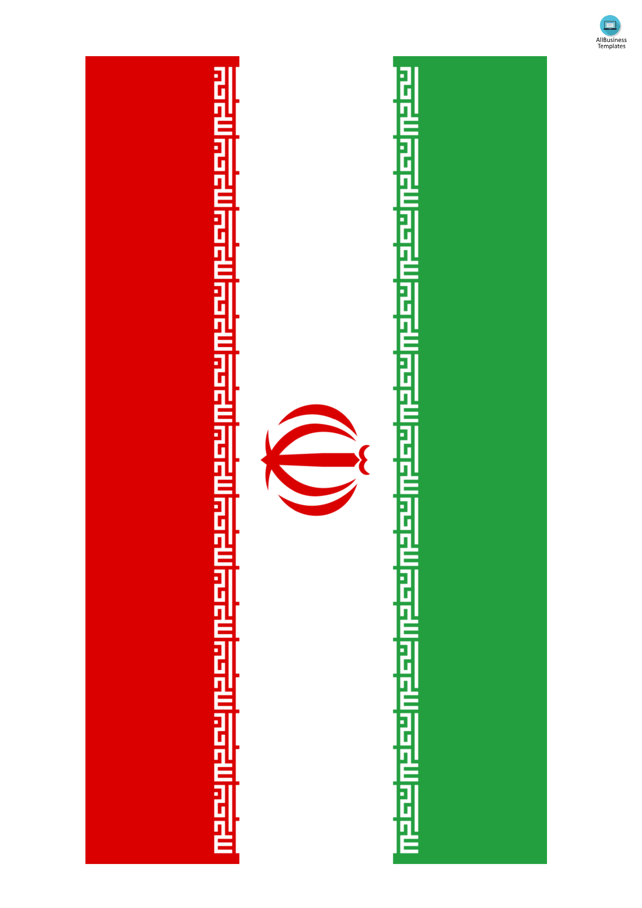 iran flag template