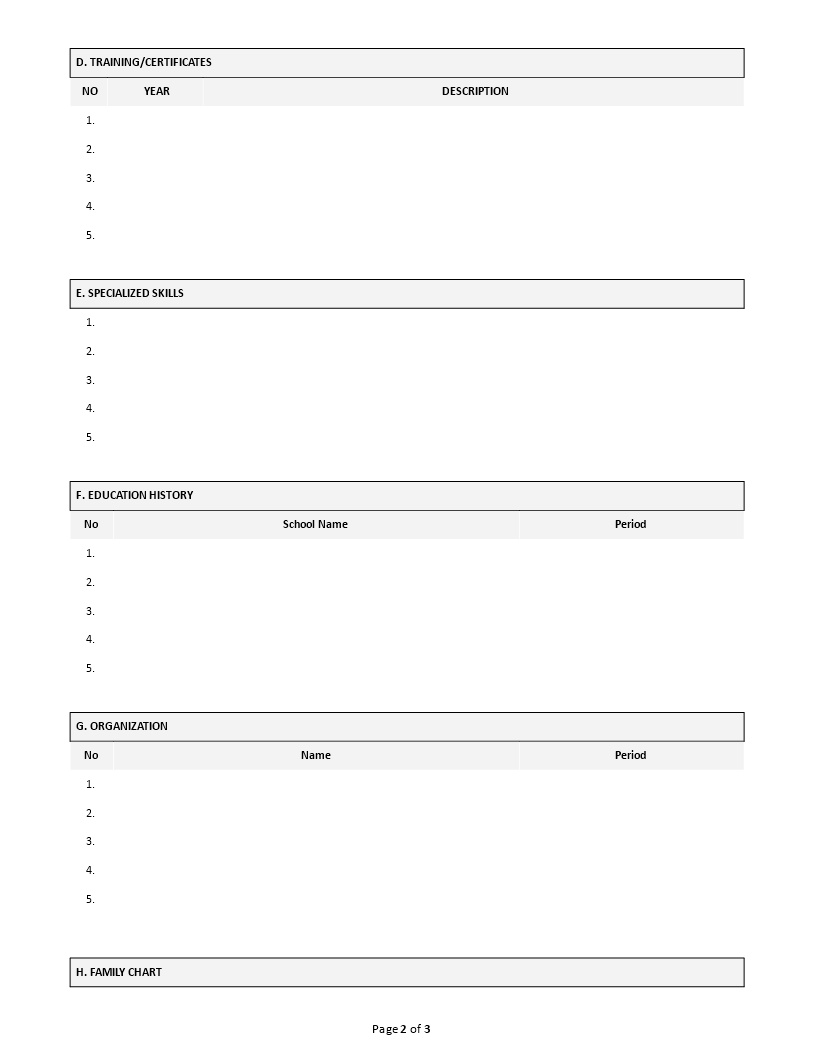 Employment application template Templates at