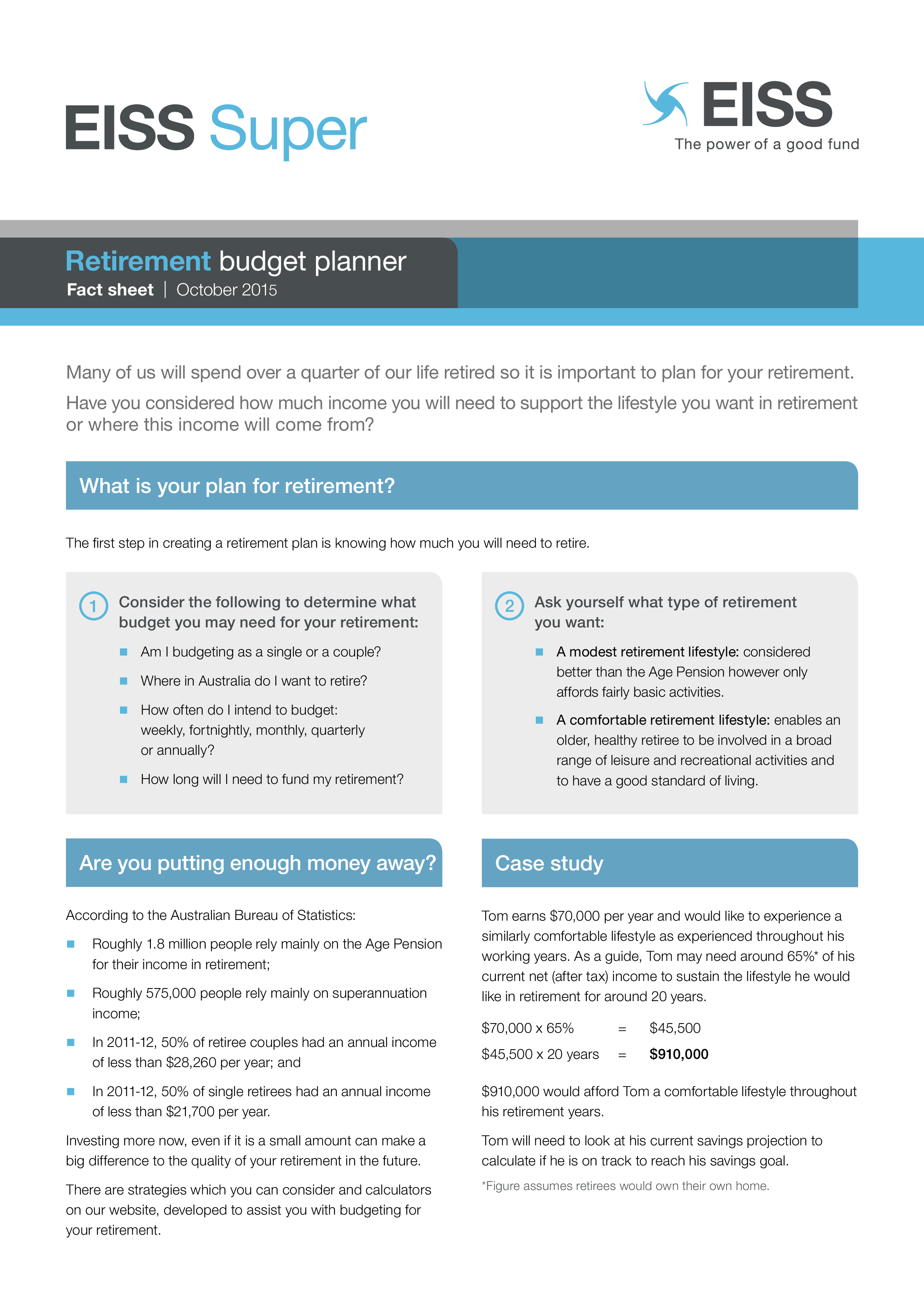 retirement budget planner Hauptschablonenbild