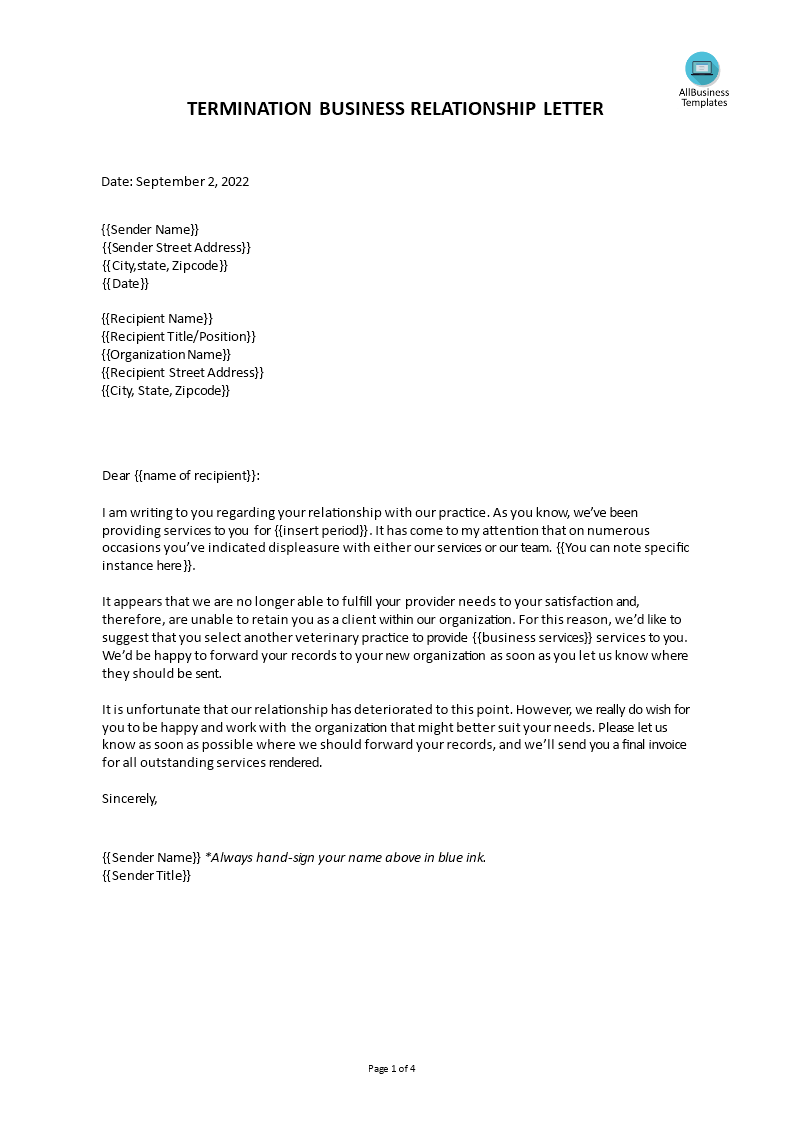 Sample Letter Firing Attorney from www.allbusinesstemplates.com