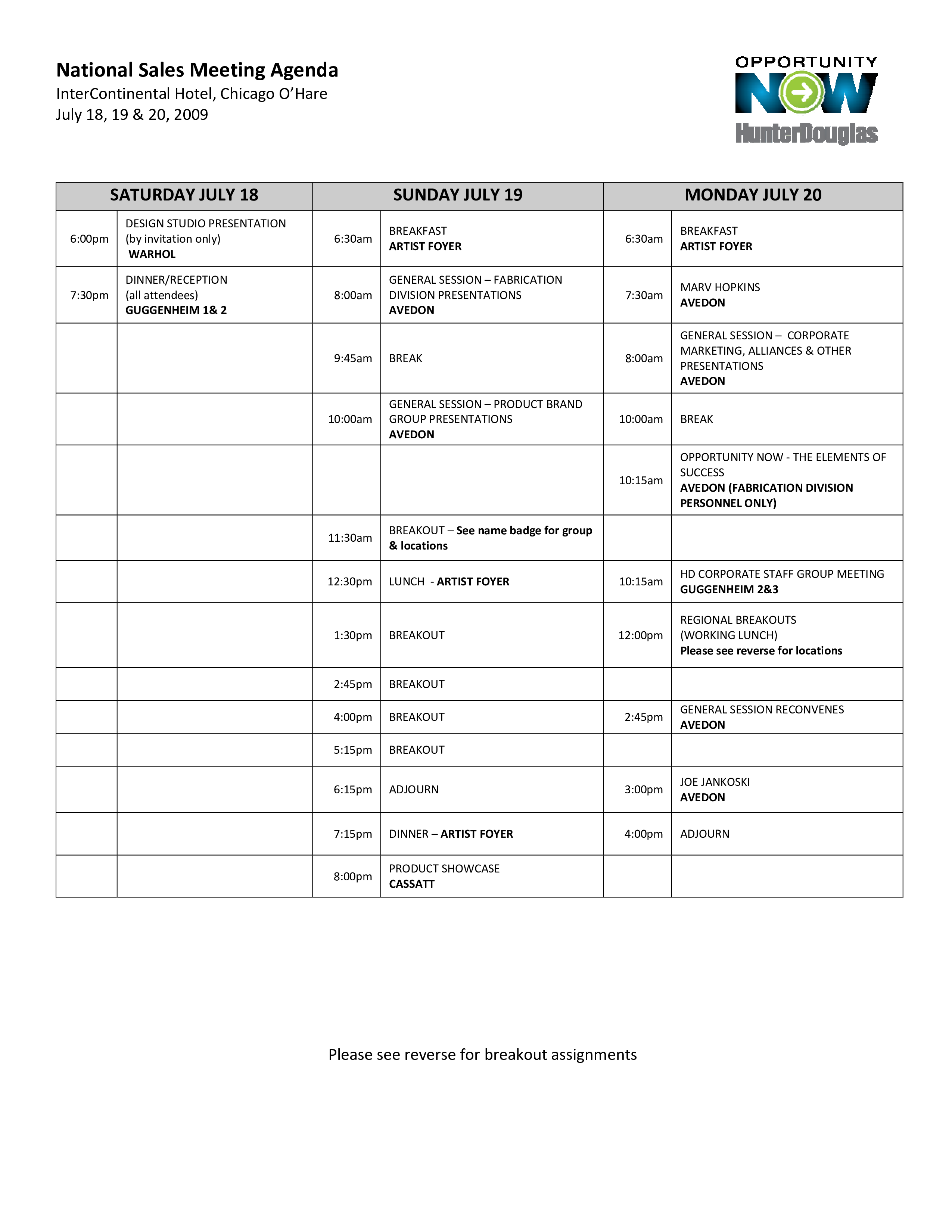 National Sales Meeting Agenda template main image