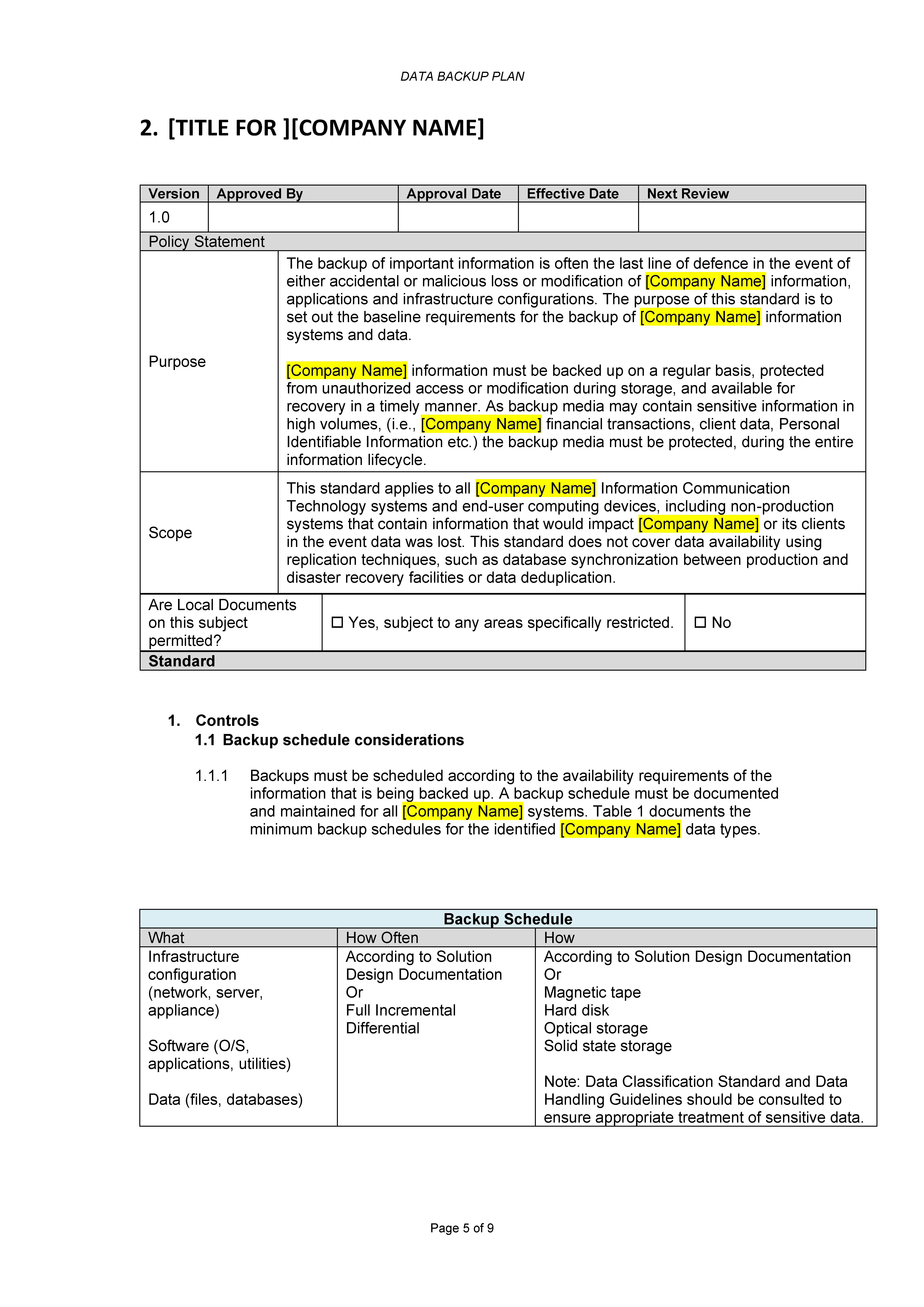 Data Backup Plan main image