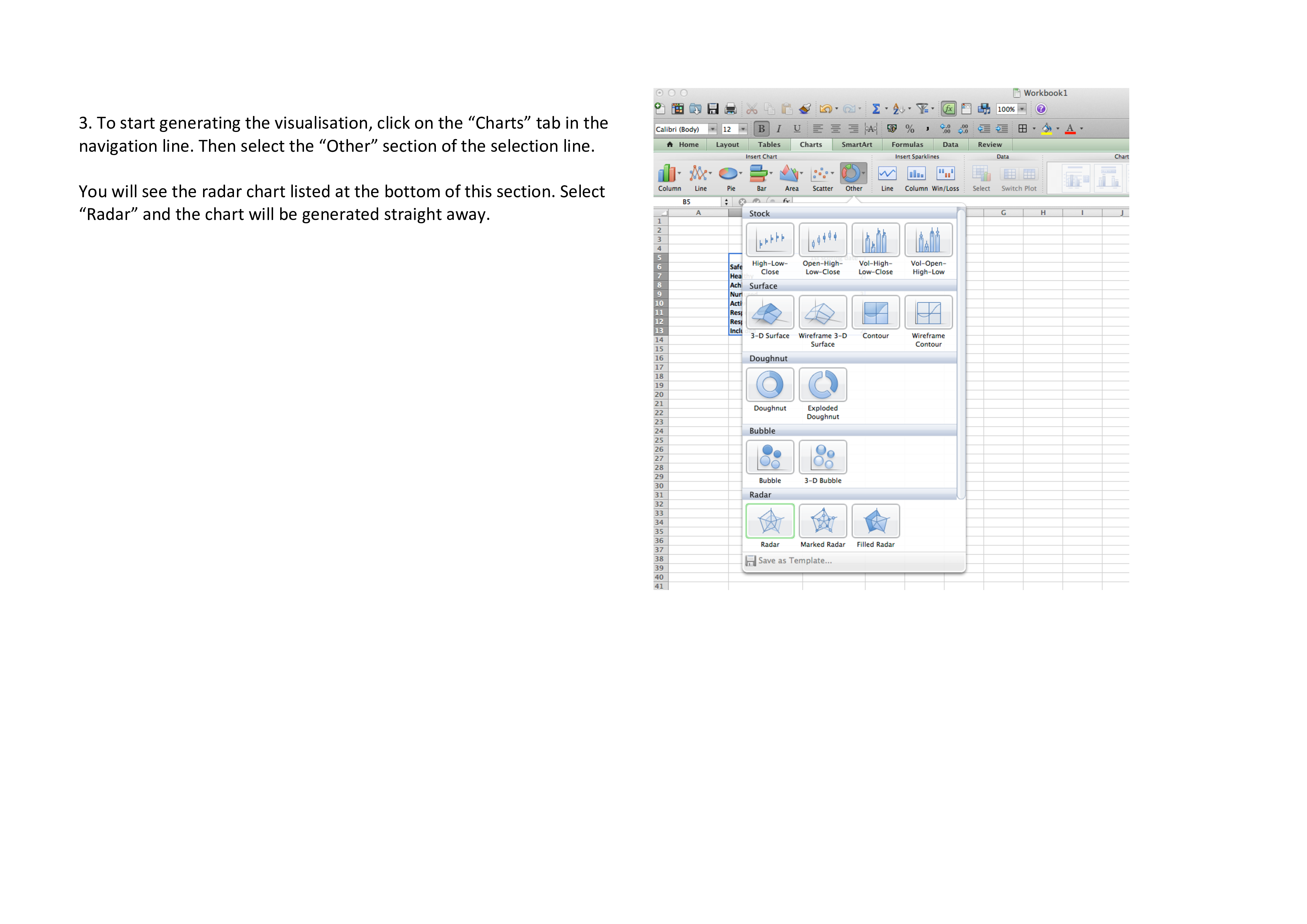 How to create Radar Chart Example Templates at