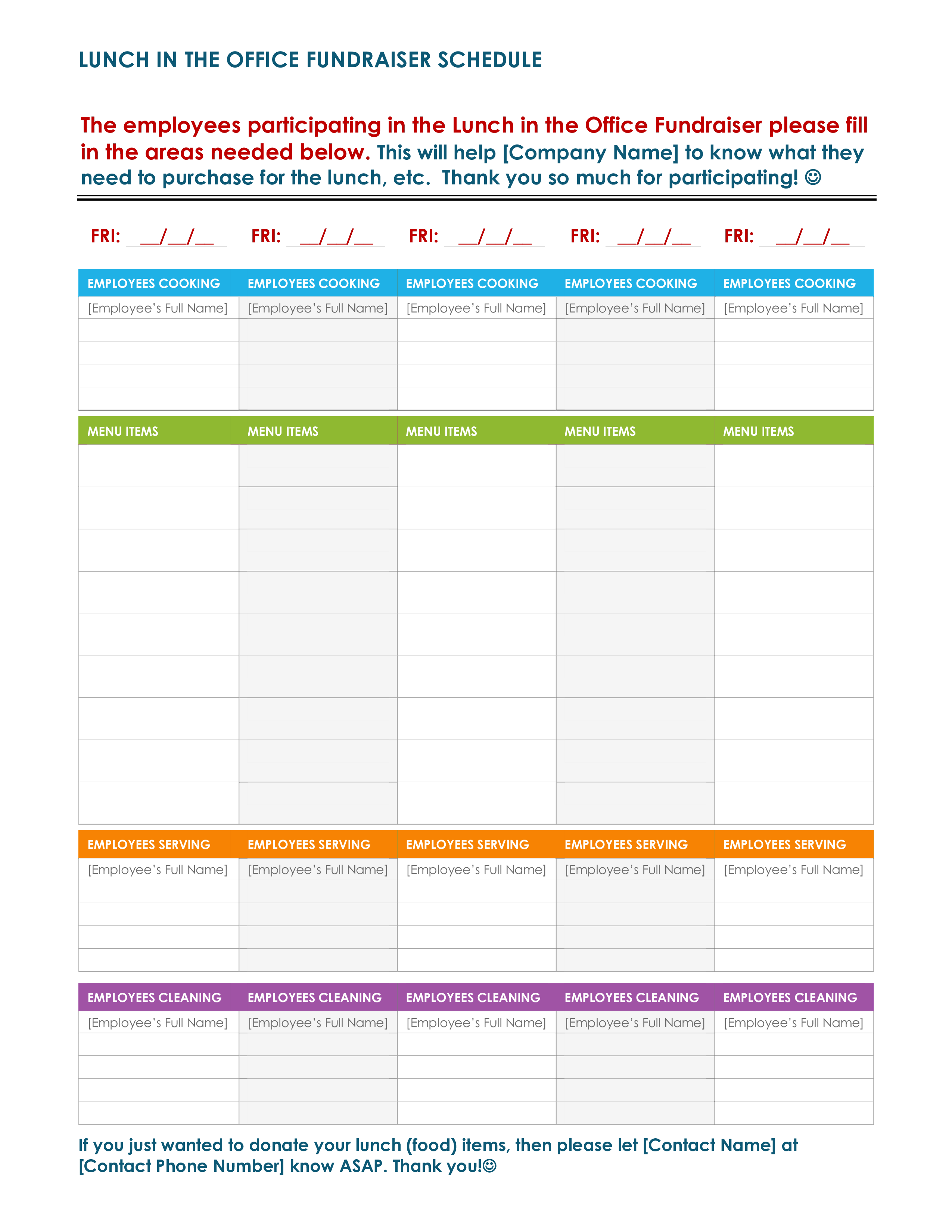 office lunch schedule plantilla imagen principal