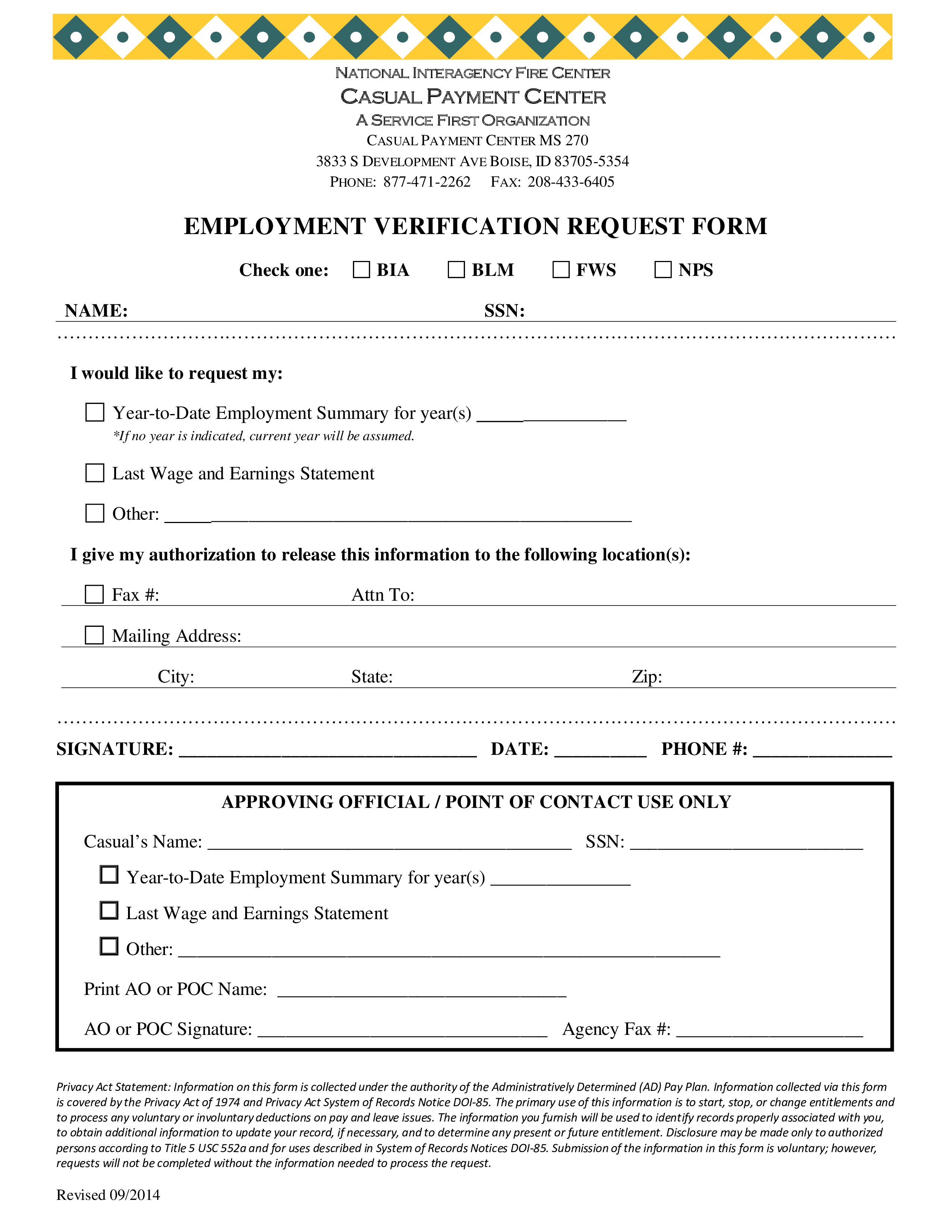 employment verification request form Hauptschablonenbild