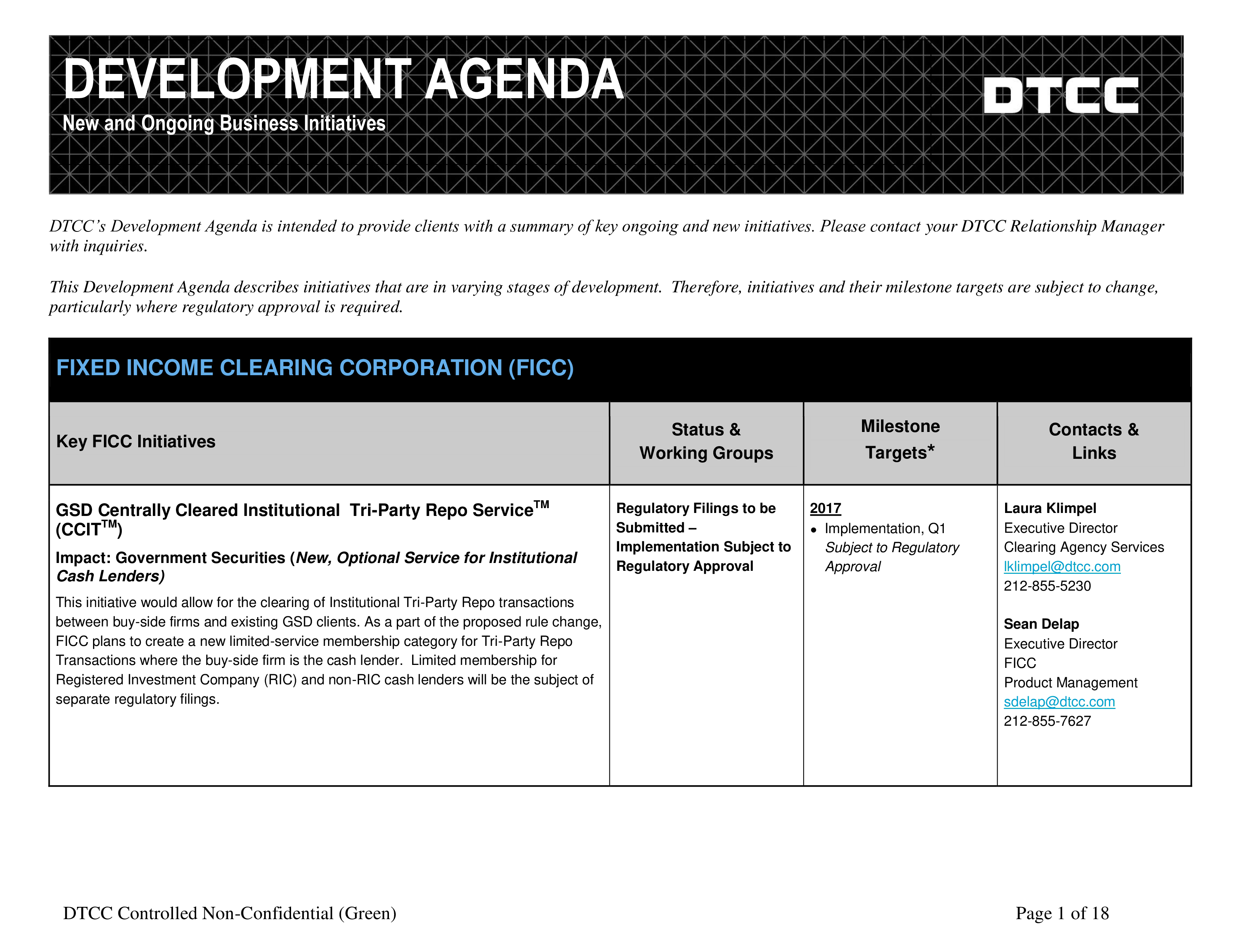 Development Agenda Guide 模板