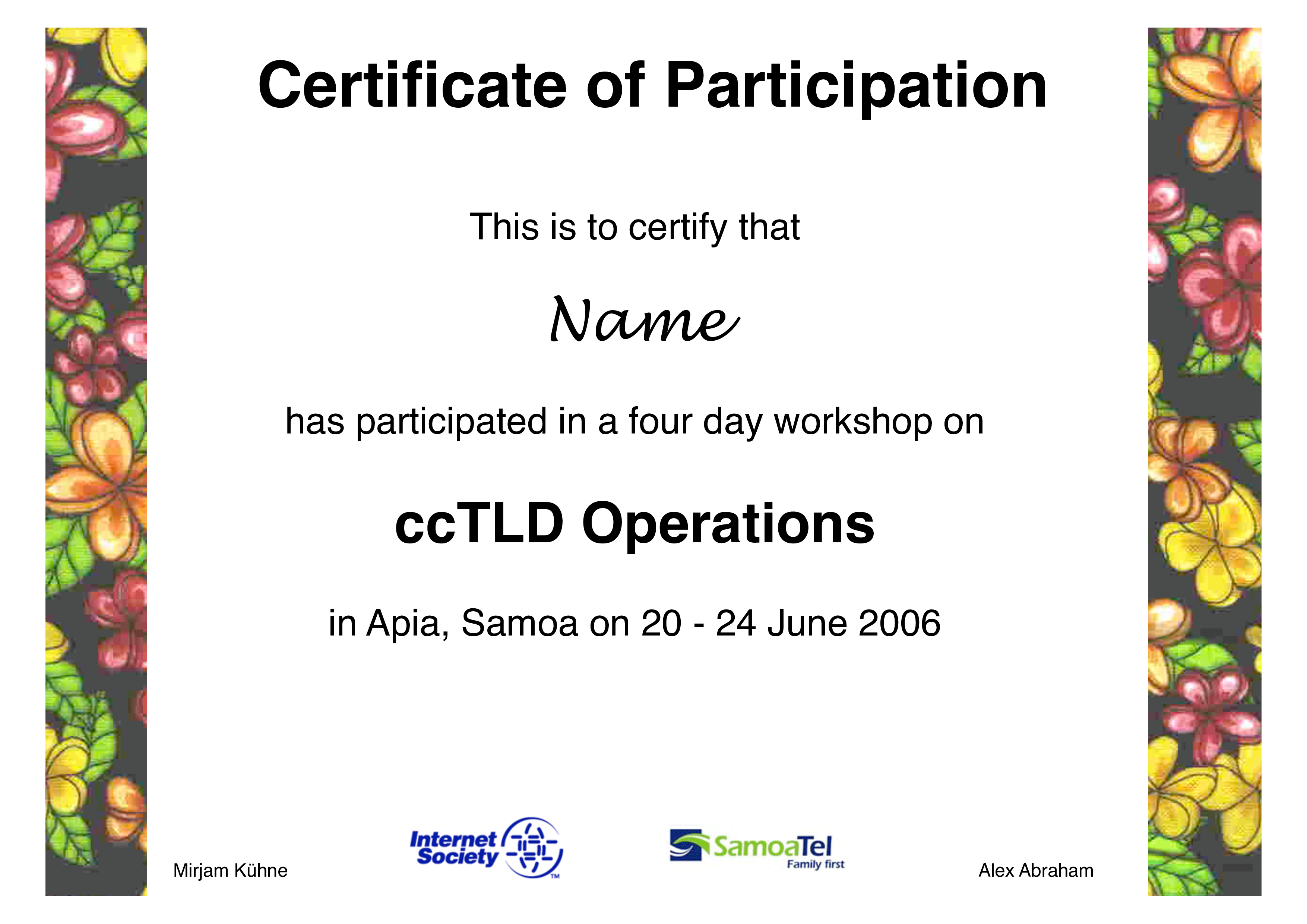Workshop Participation Certificate  Templates at Throughout Certificate Of Participation Template Doc