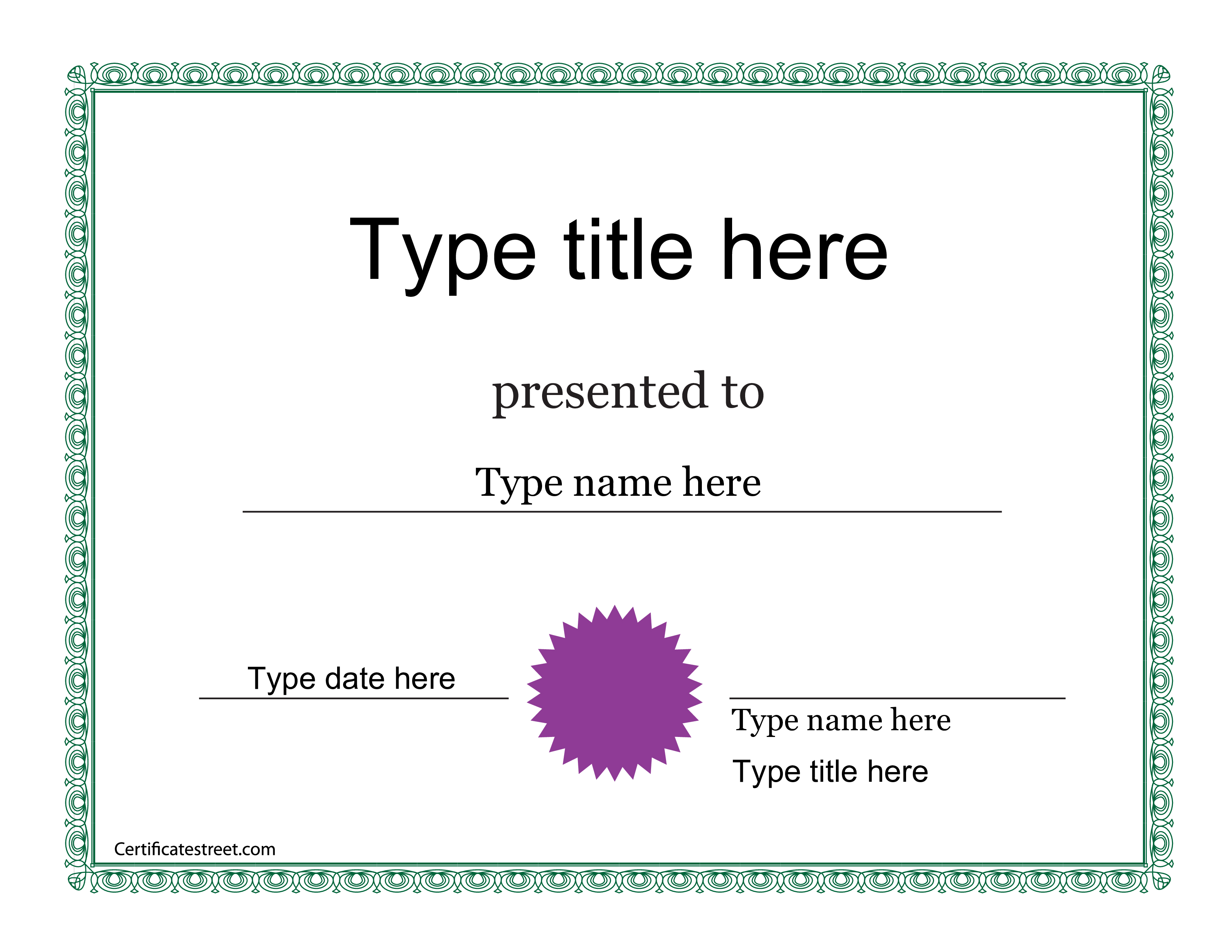 personal certificate sample plantilla imagen principal