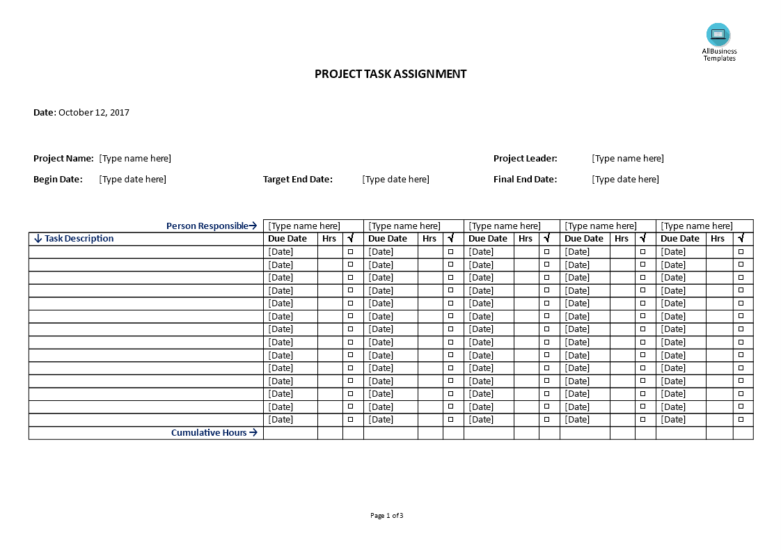 projectmanagement - project task assignment Hauptschablonenbild