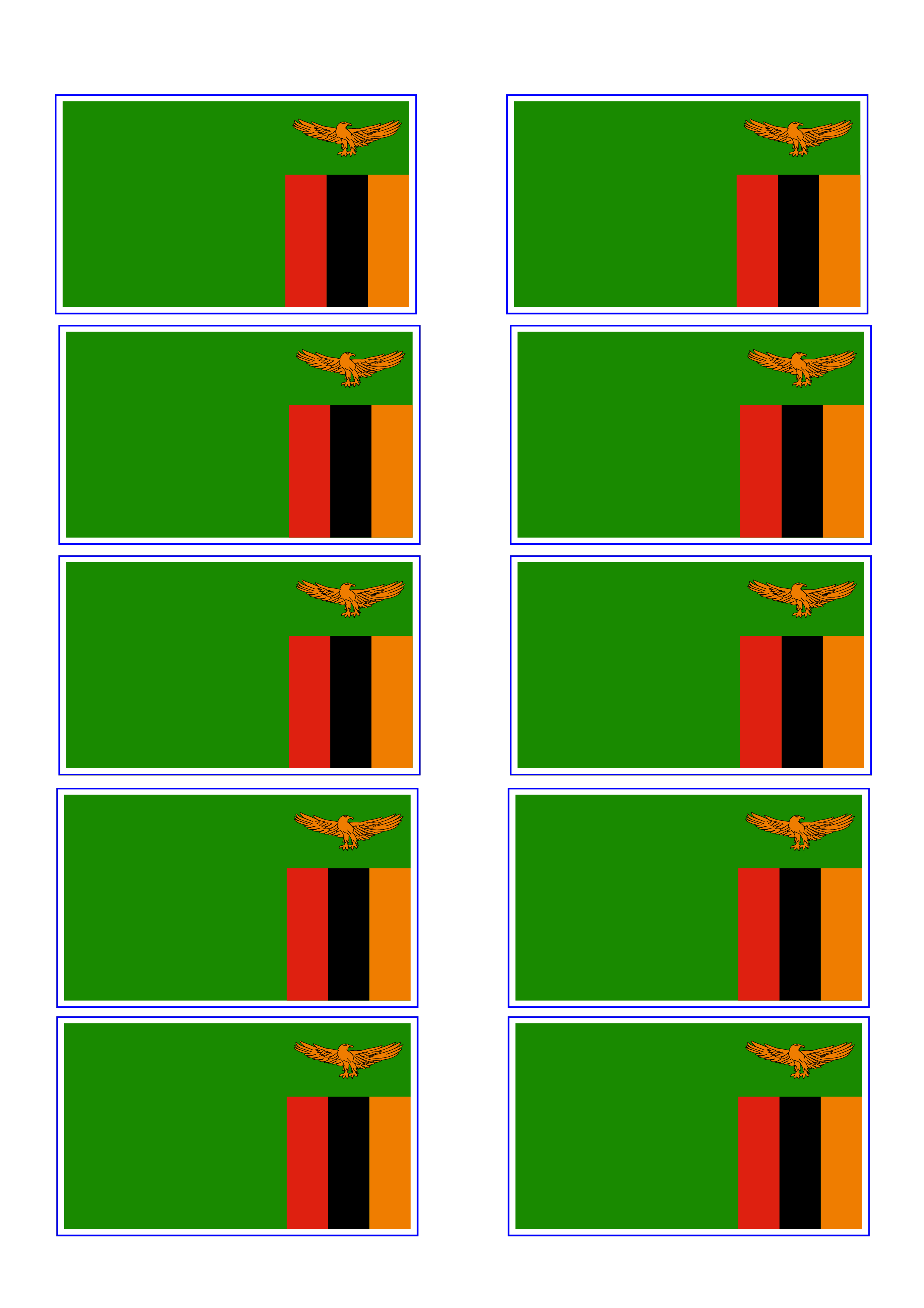 Zambia Printable Flag template | Templates at allbusinesstemplates.com