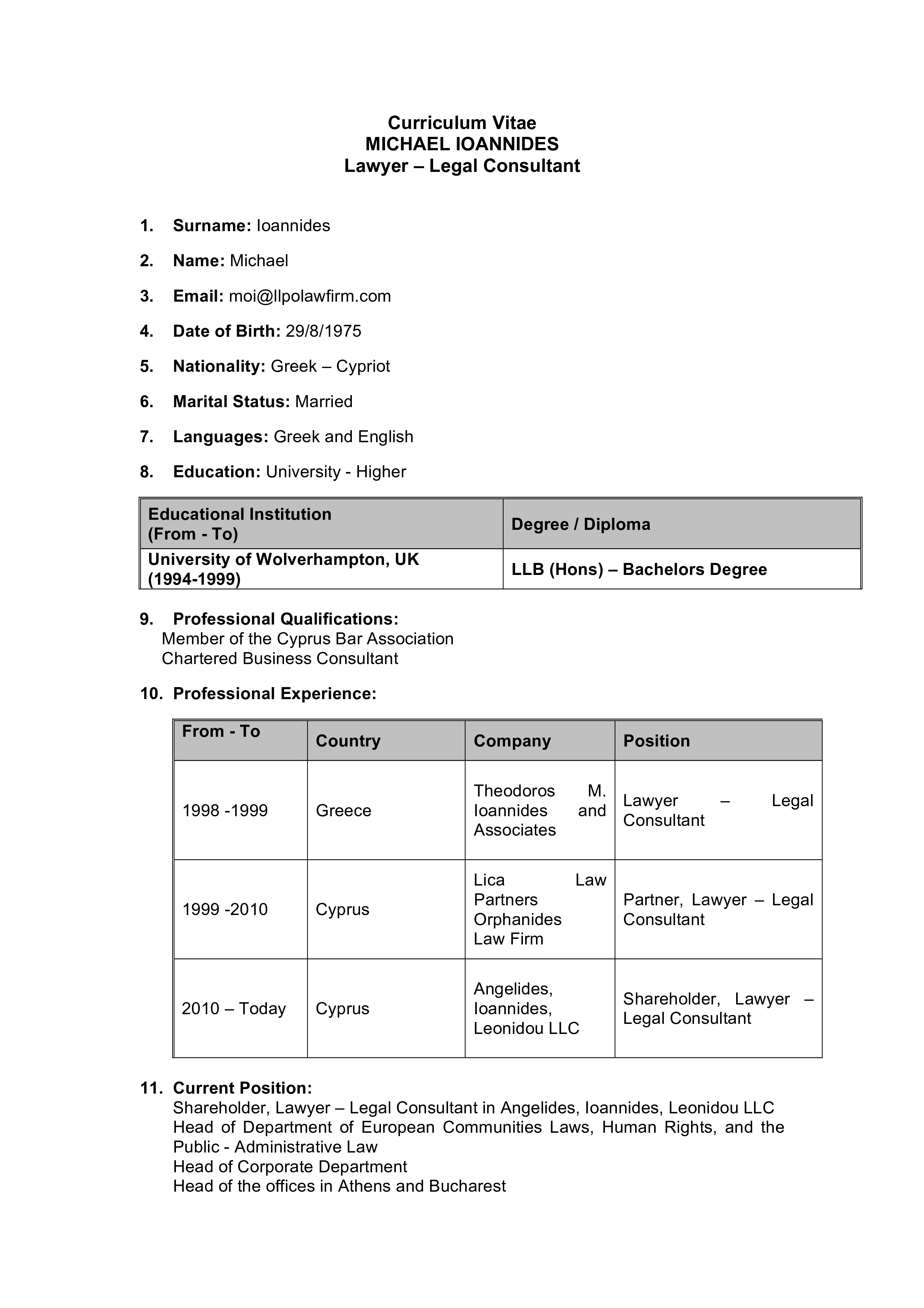 legal consultant Hauptschablonenbild